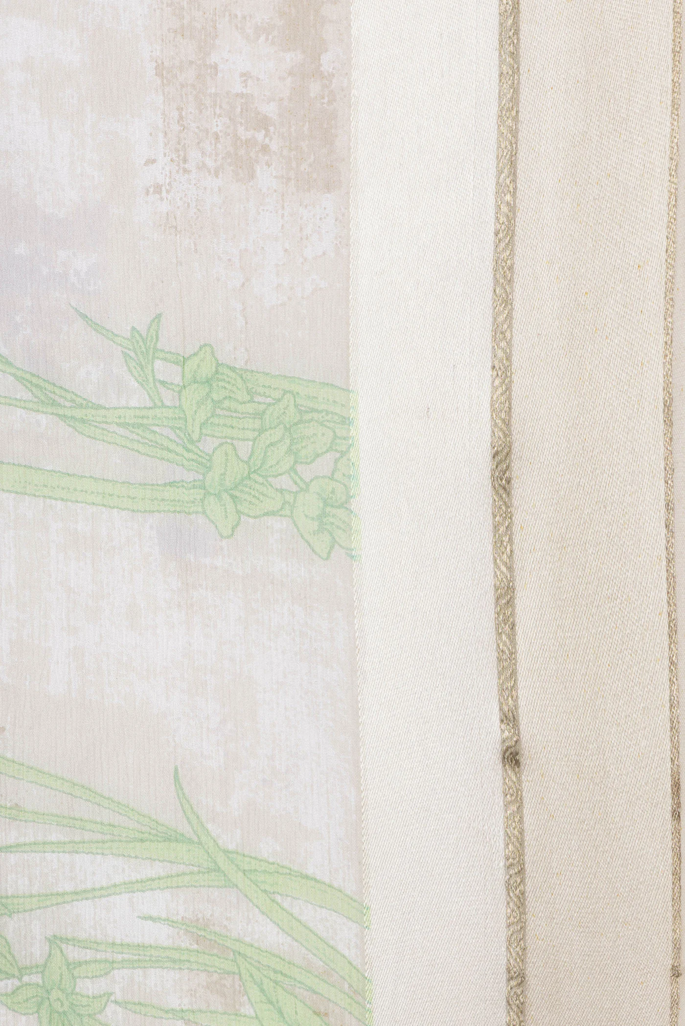 Beige Mysore Chiffon Saree - Image 3