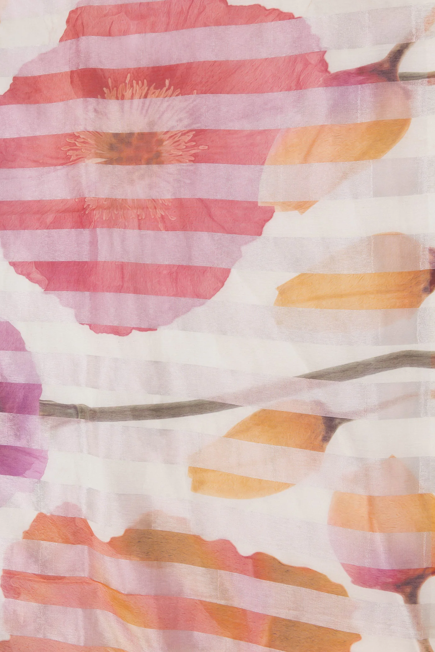 Beige Organza Silk Saree - Image 3