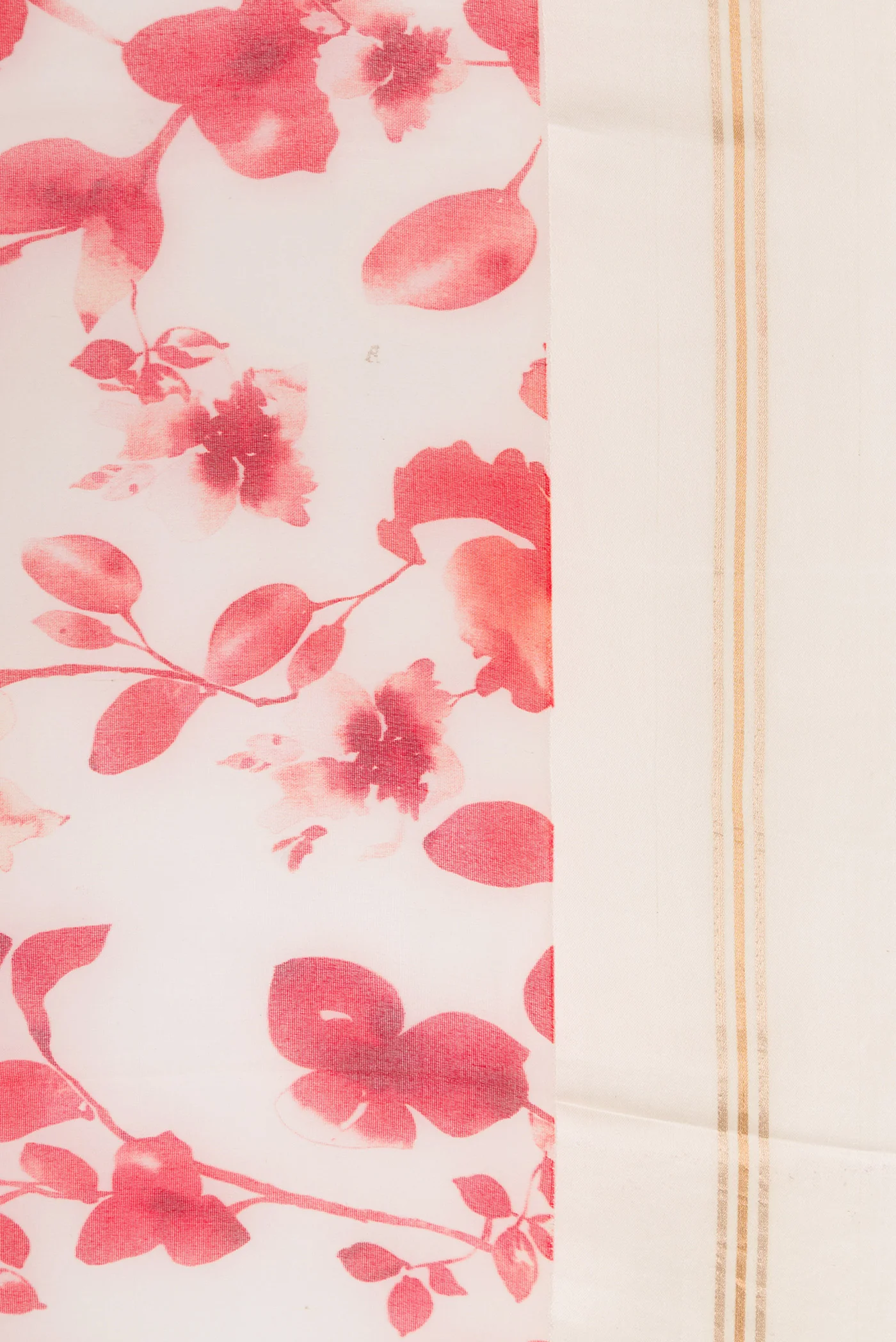 Off White Organza Silk Saree - Image 3