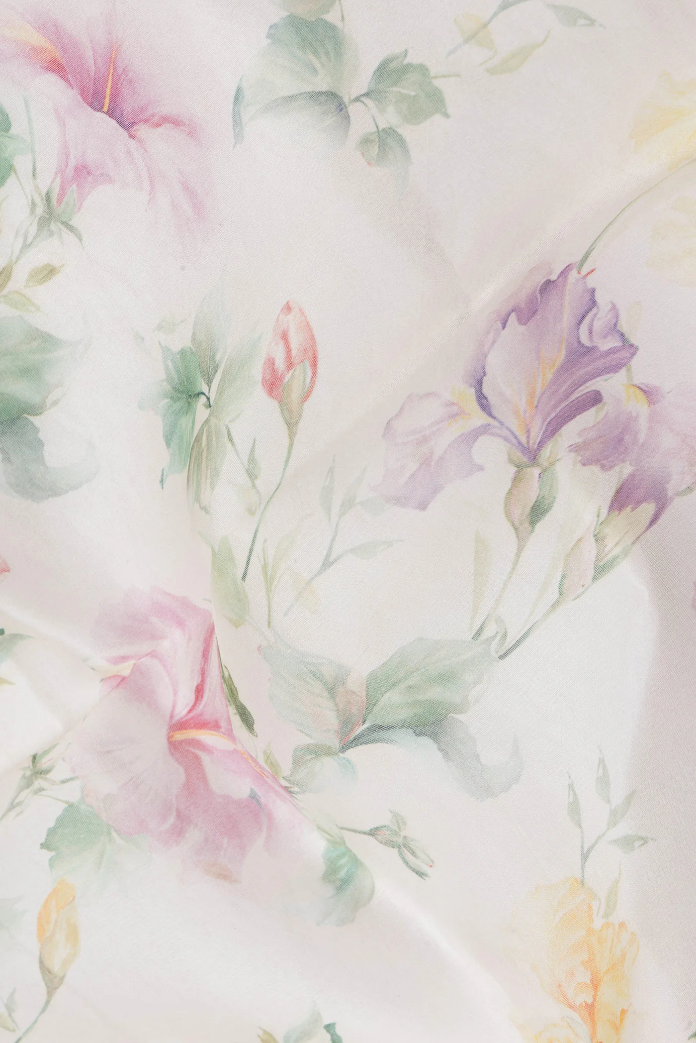 Off White Organza Silk Saree - Image 2
