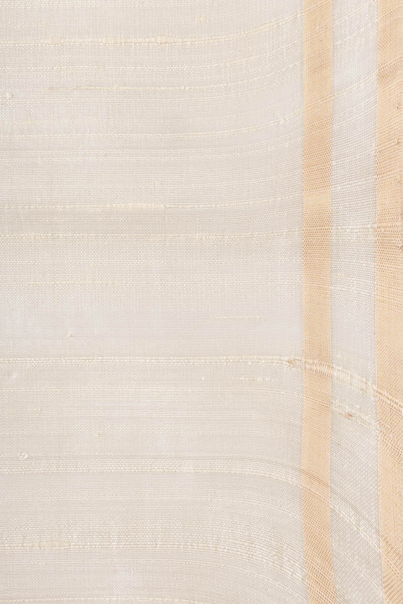 Off White Raw Silk Saree - Image 3