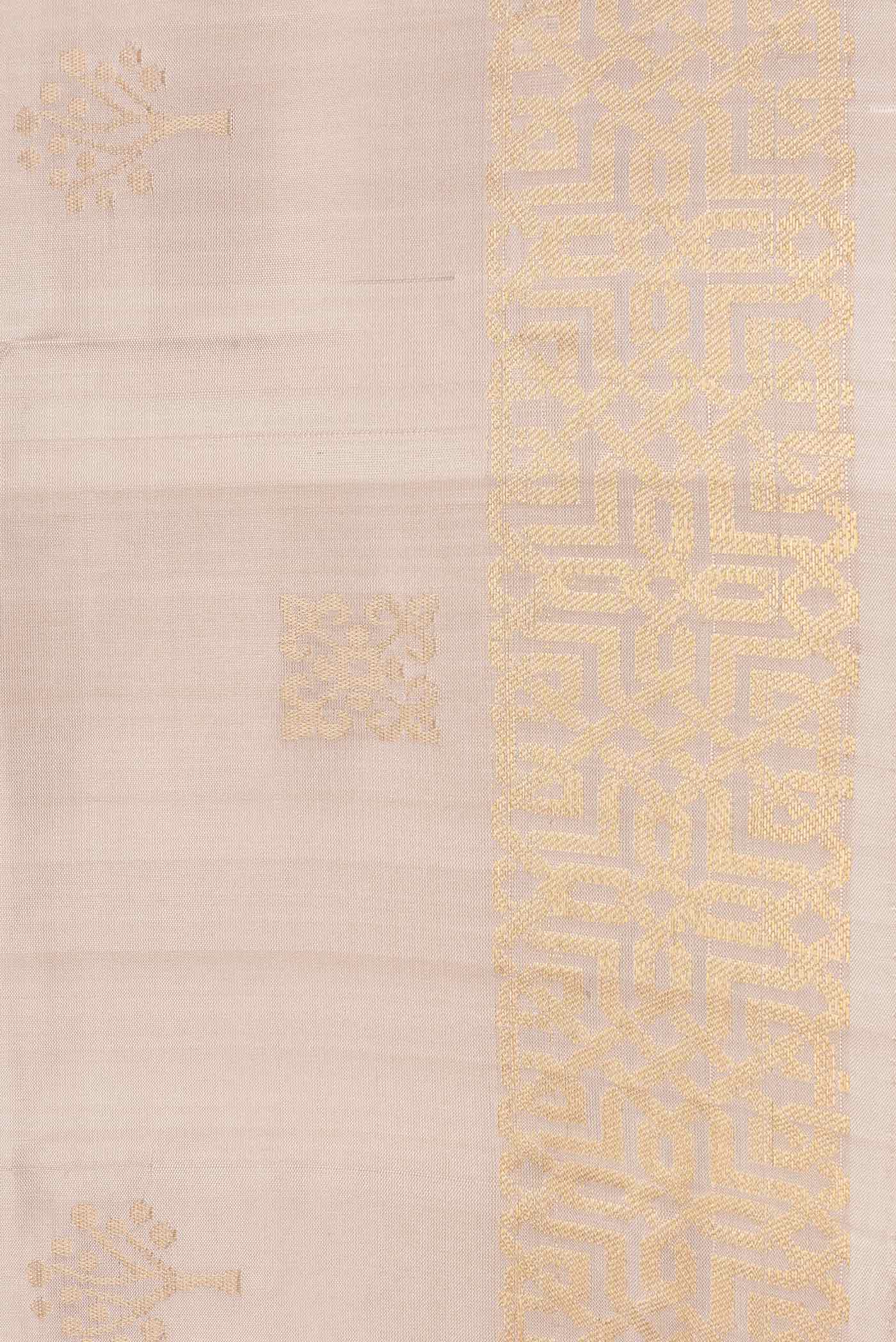 Beige Soft Silk Saree - Image 3