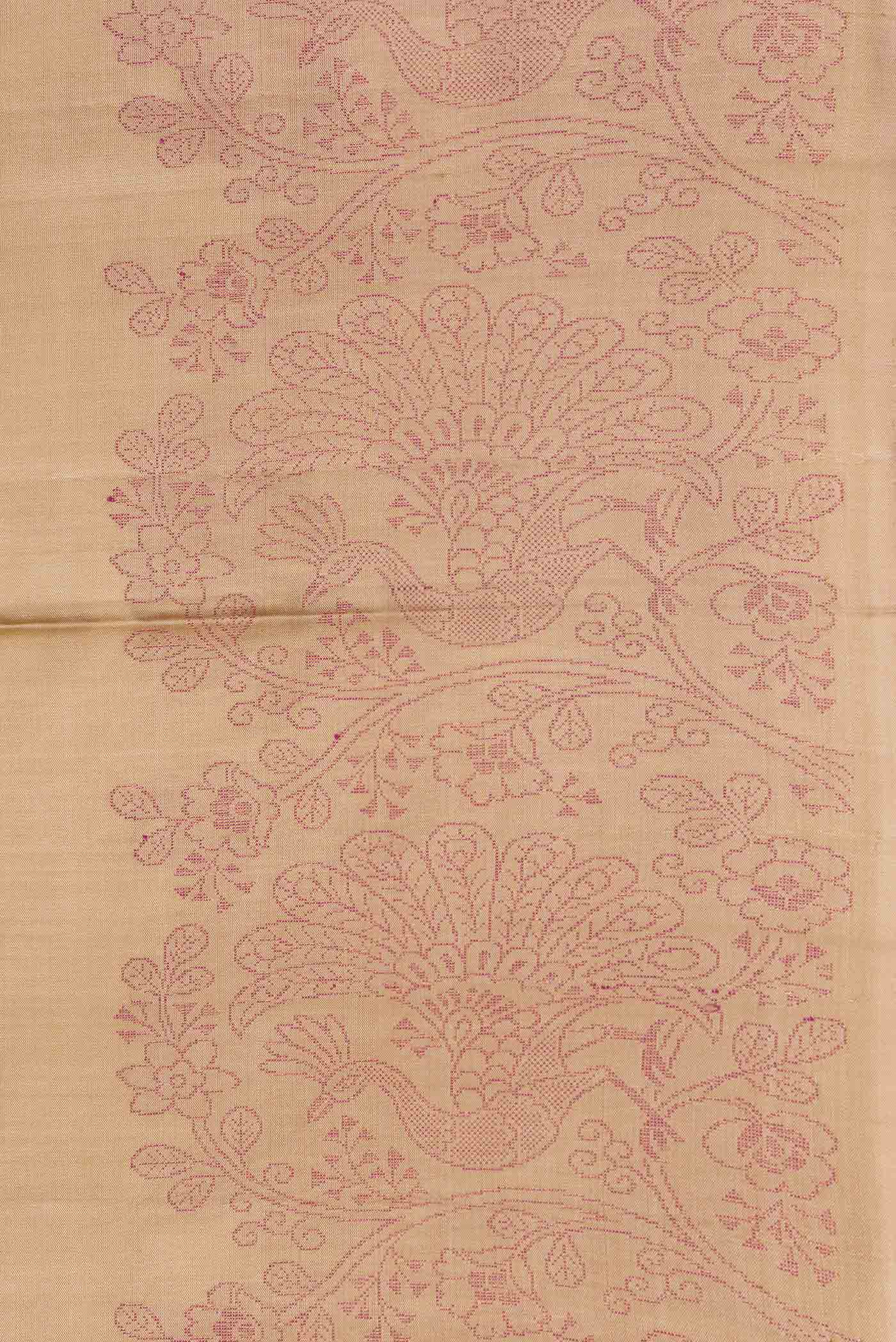 Beige Soft Silk Saree - Image 3
