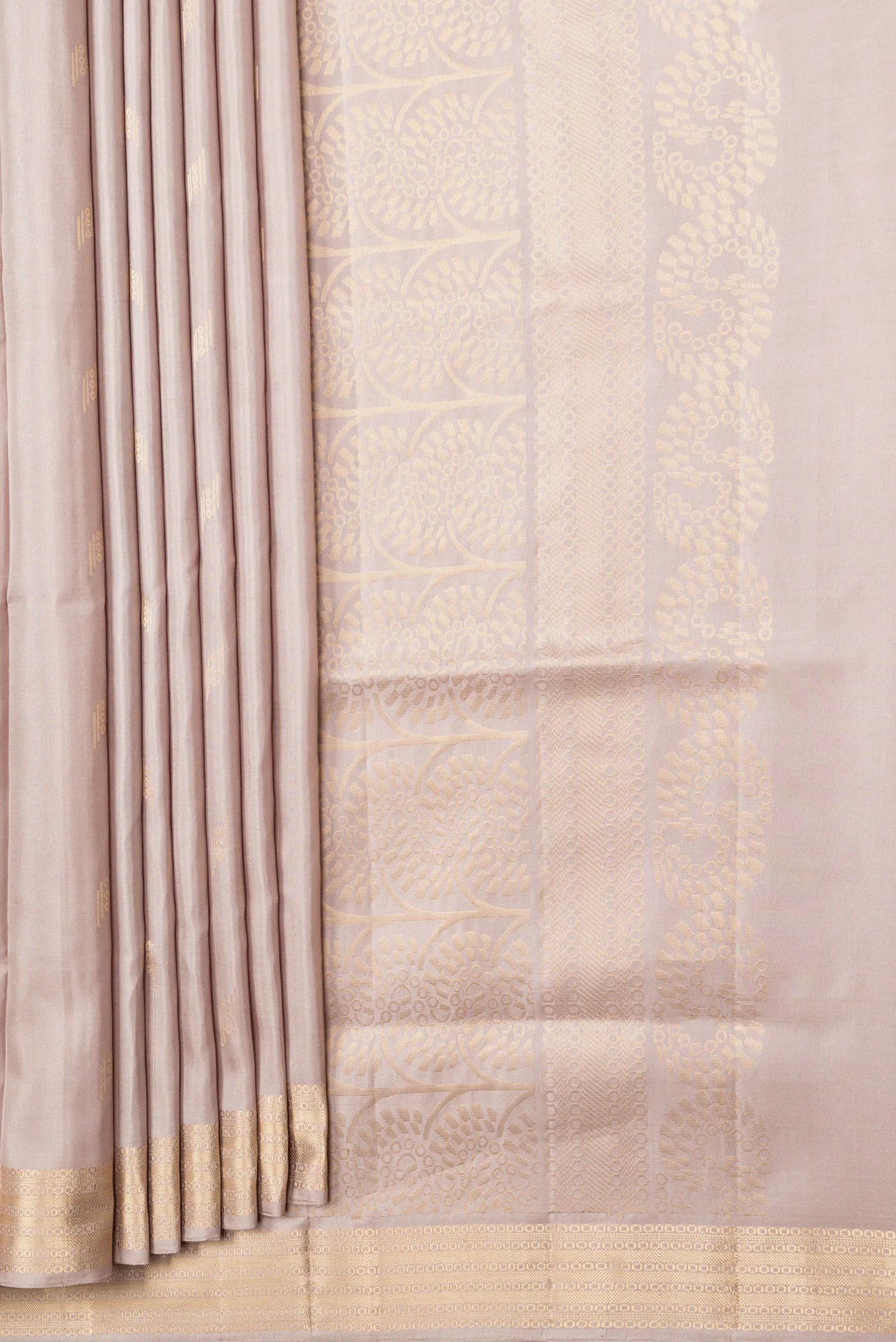Beige Soft Silk Saree - Image 4