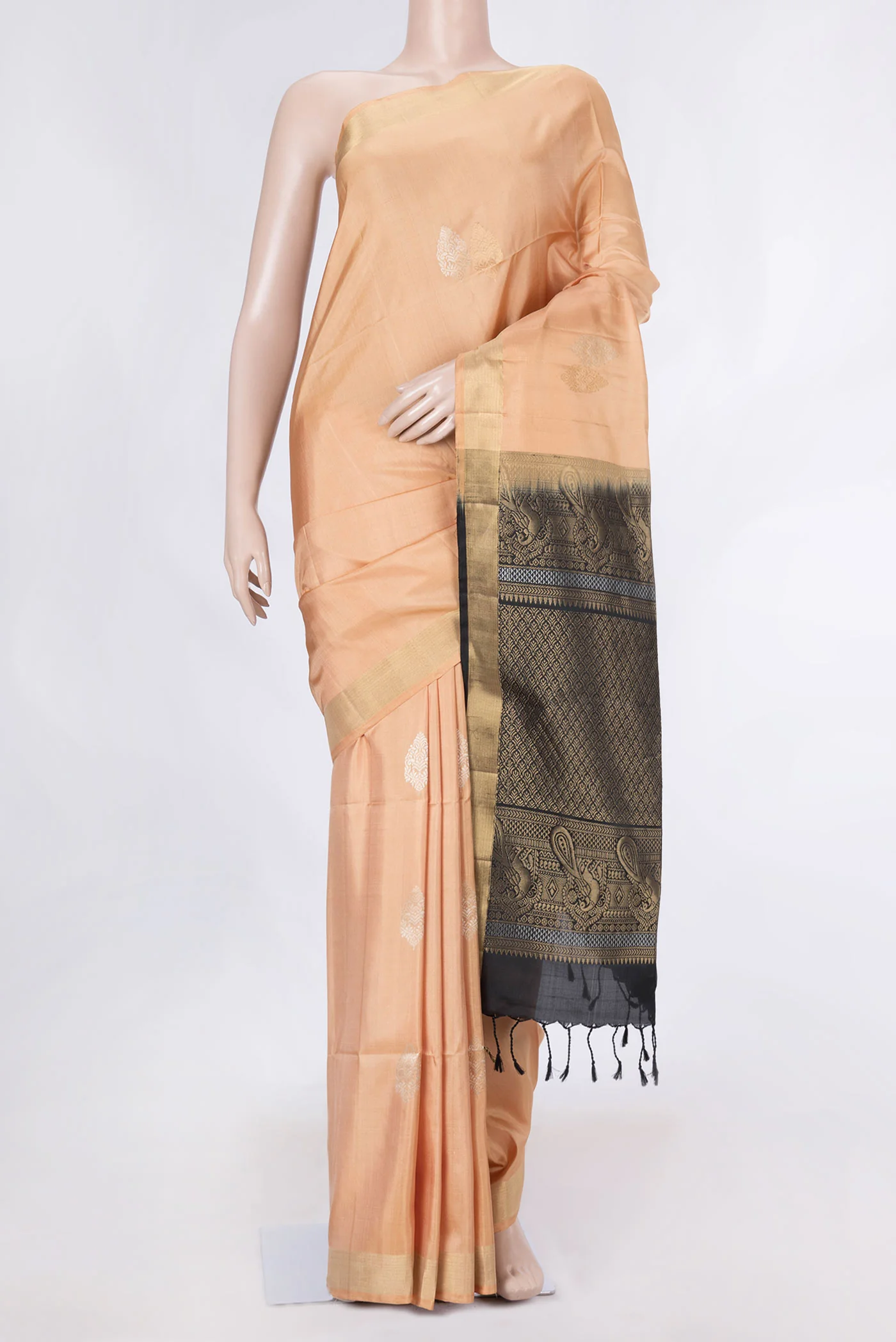 Beige Dual Tone Soft Silk Saree