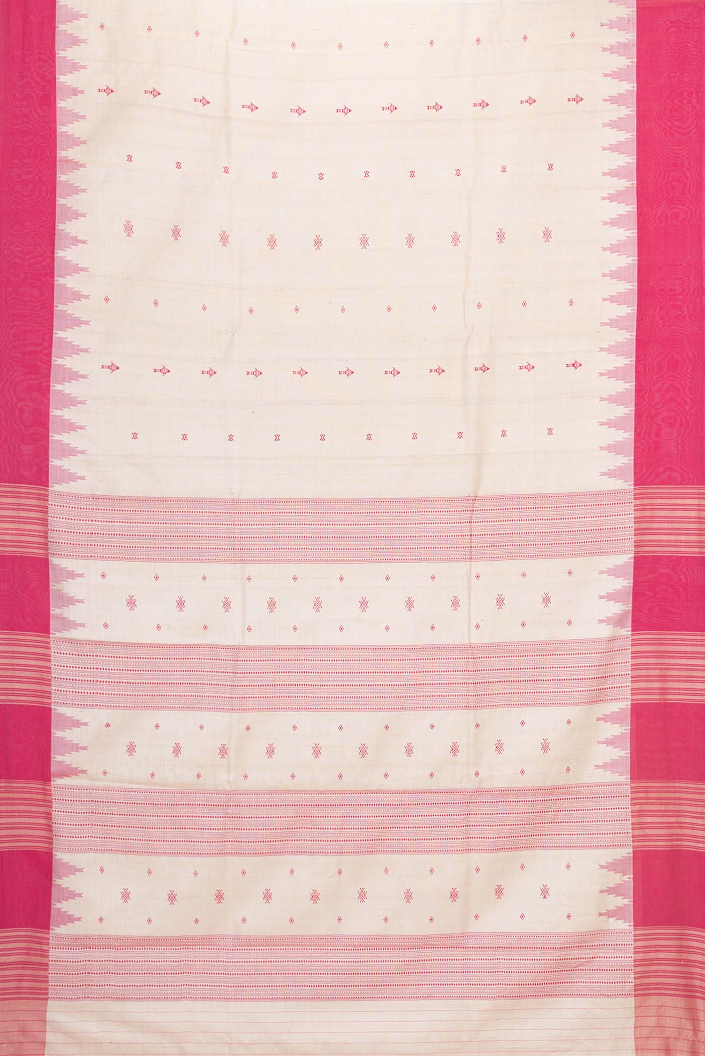 Beige Dual Tone Tussar Silk Saree - Image 6