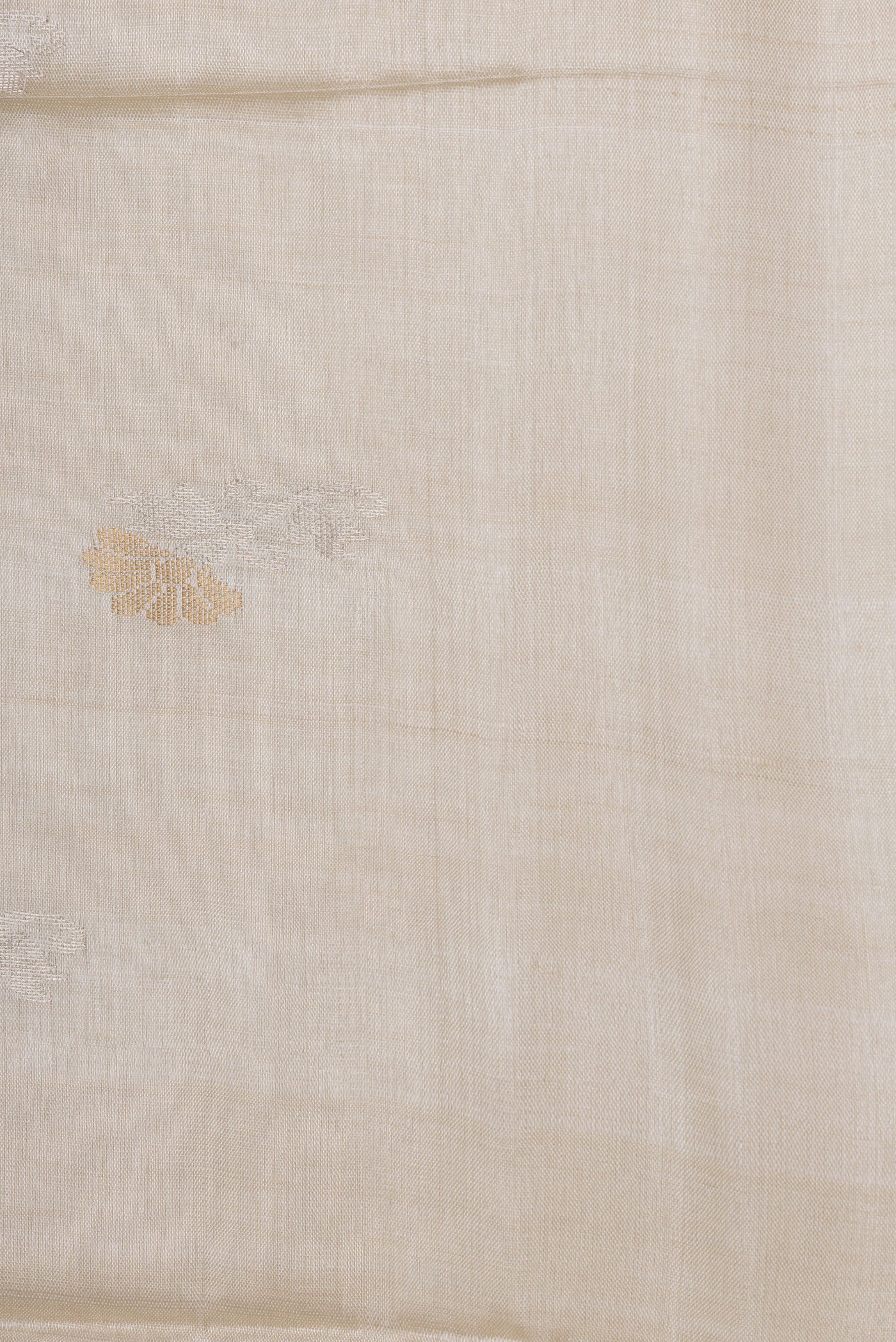 Beige Tussar Silk Saree - Image 3