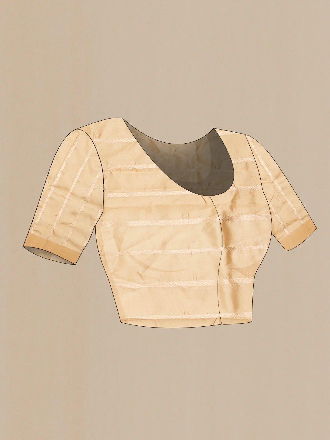 Sandal Banarasi Raw Silk Saree - Image 3