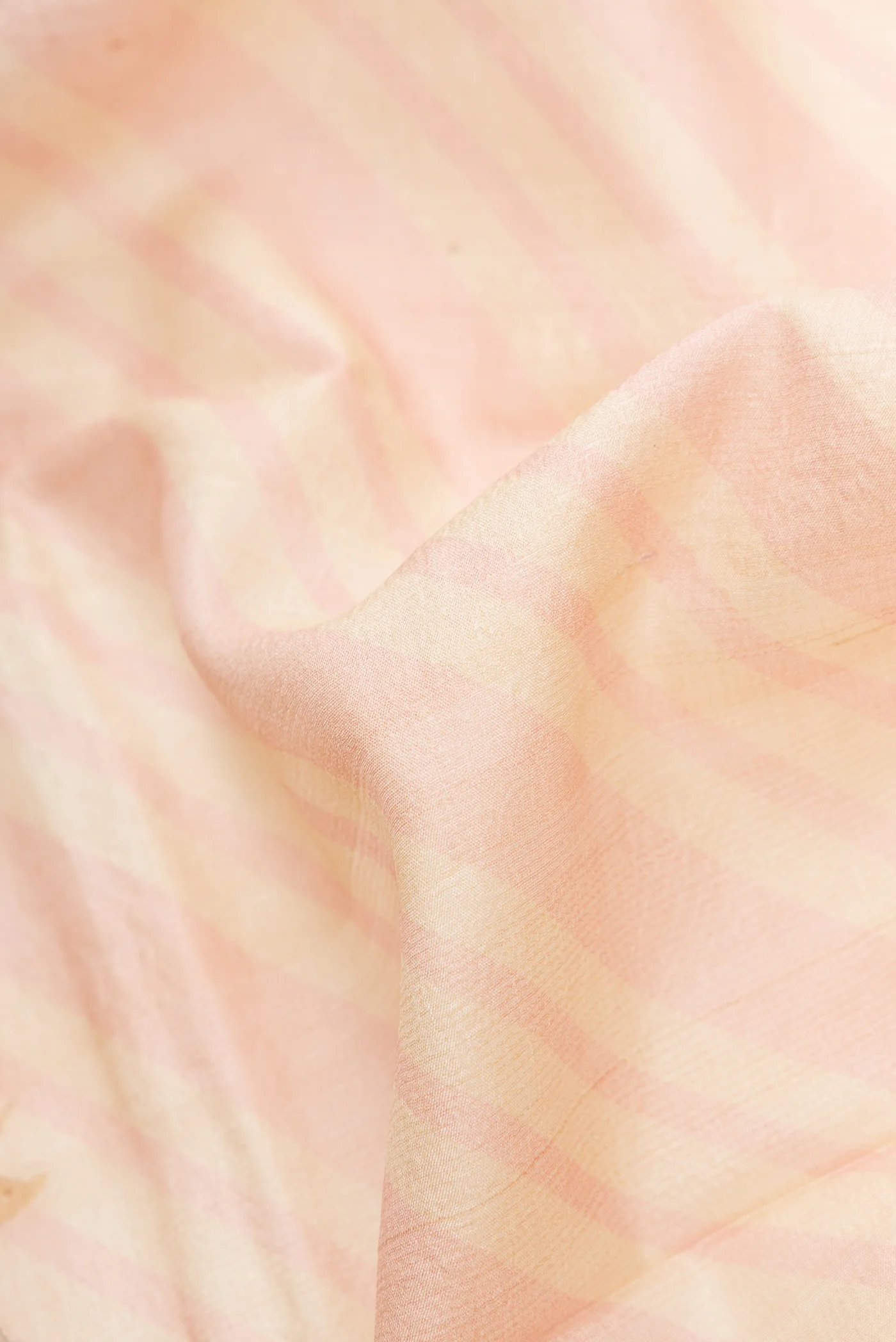 Rose Gold Tussar Silk Saree - Image 2