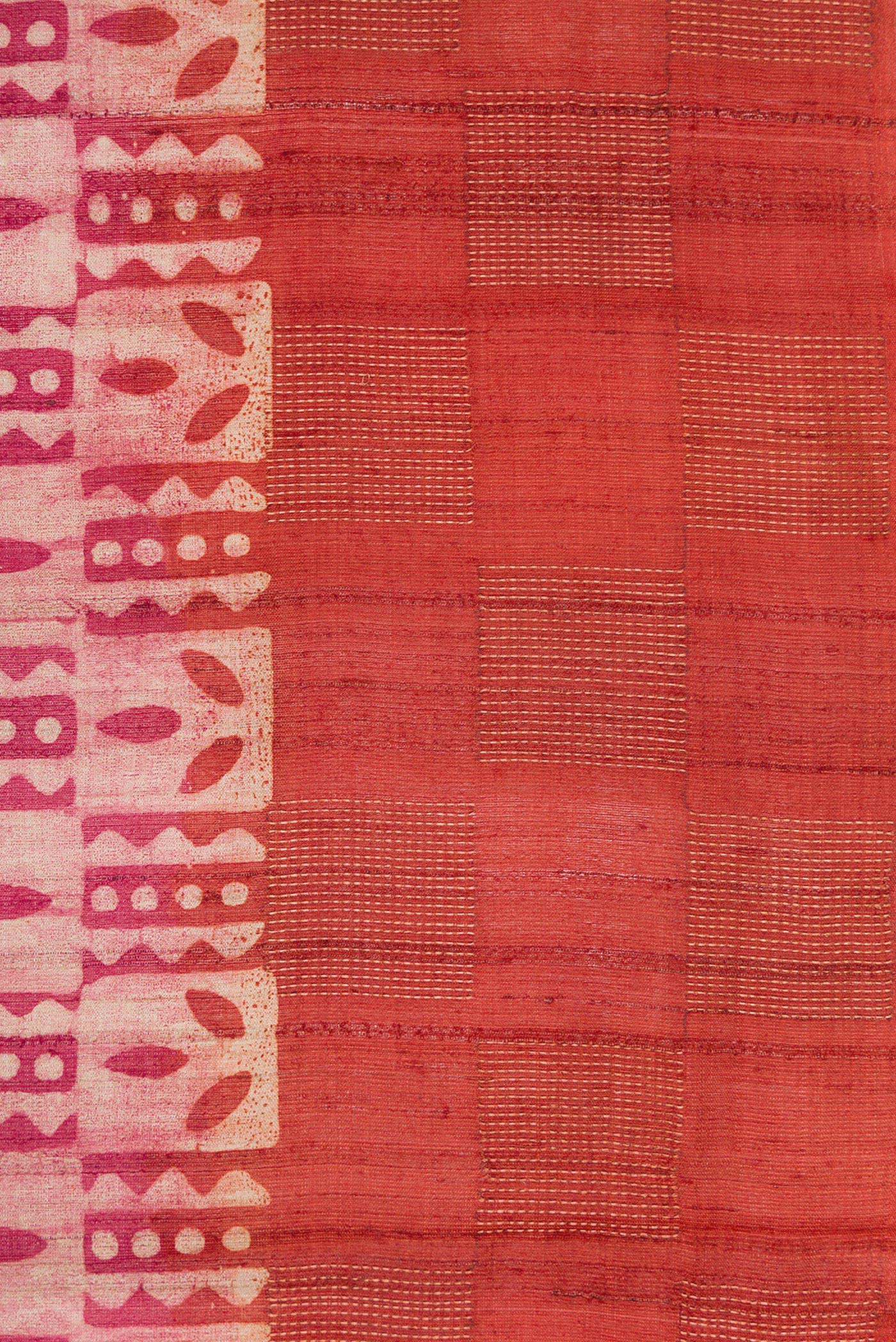 Pink Tussar Silk Saree - Image 3