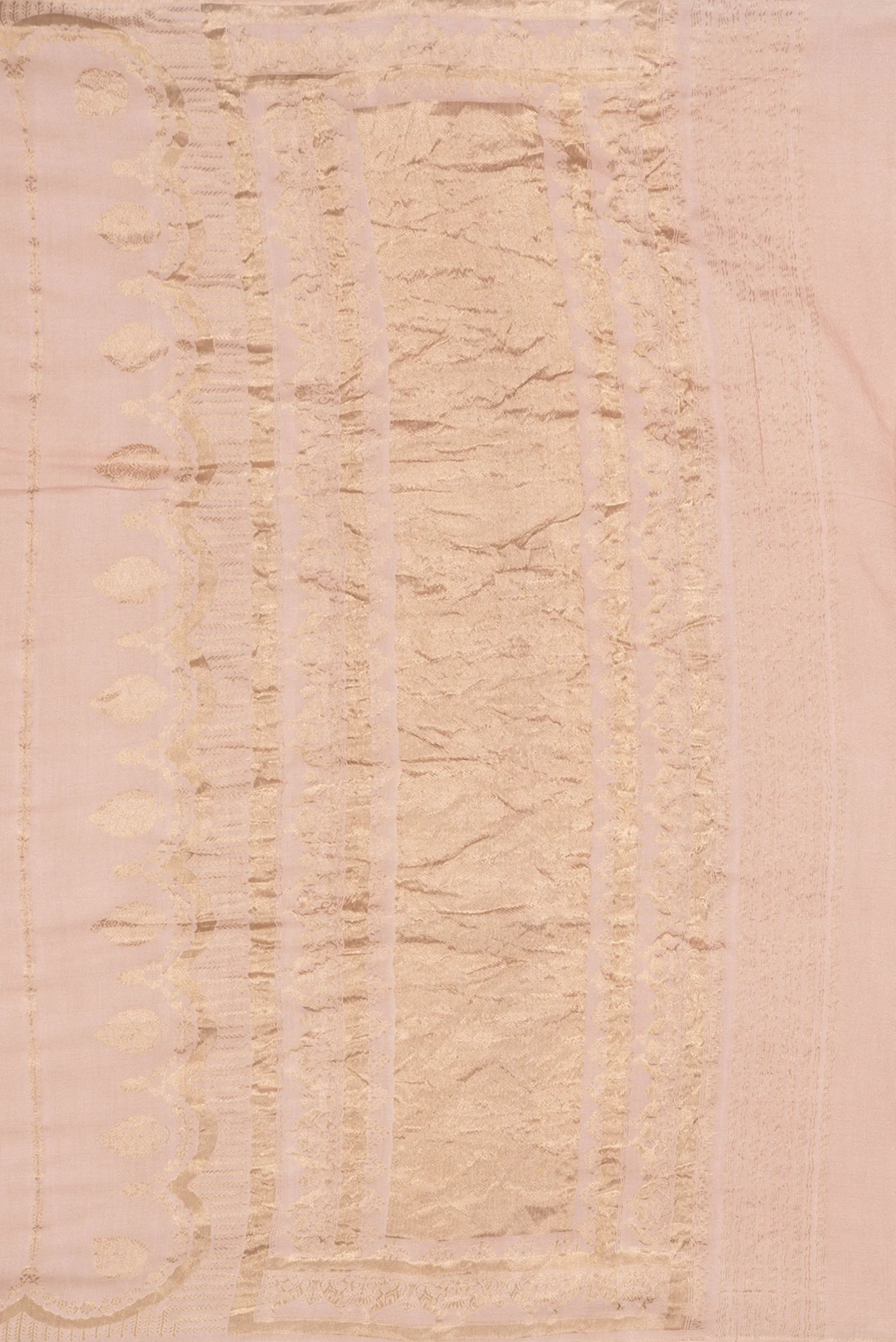 Rose Gold Banarasi Tussar Silk Saree - Image 7