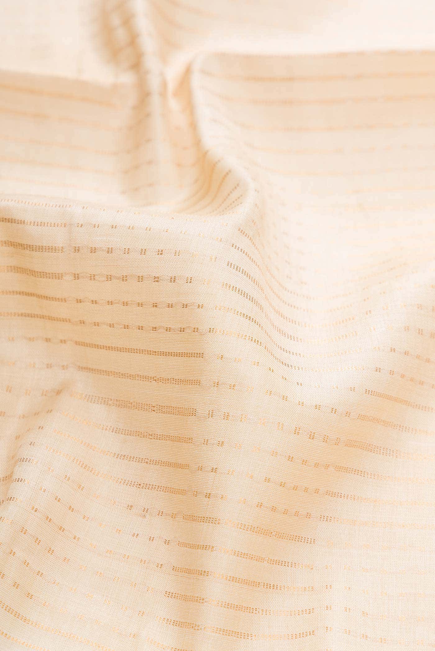 Beige Dual Tone Tussar Silk Saree - Image 3