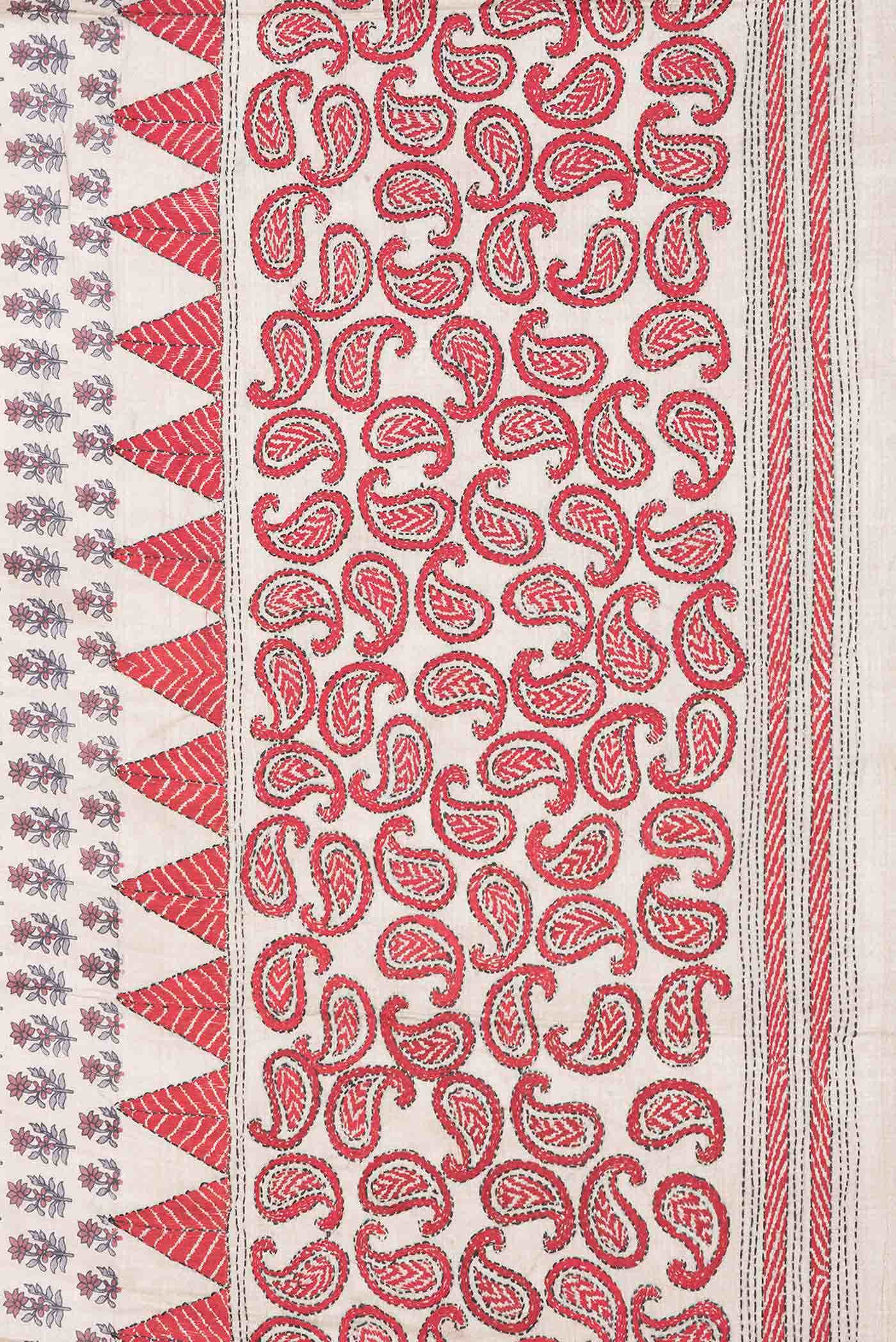 Beige Dual Tone Tussar Silk Saree - Image 5