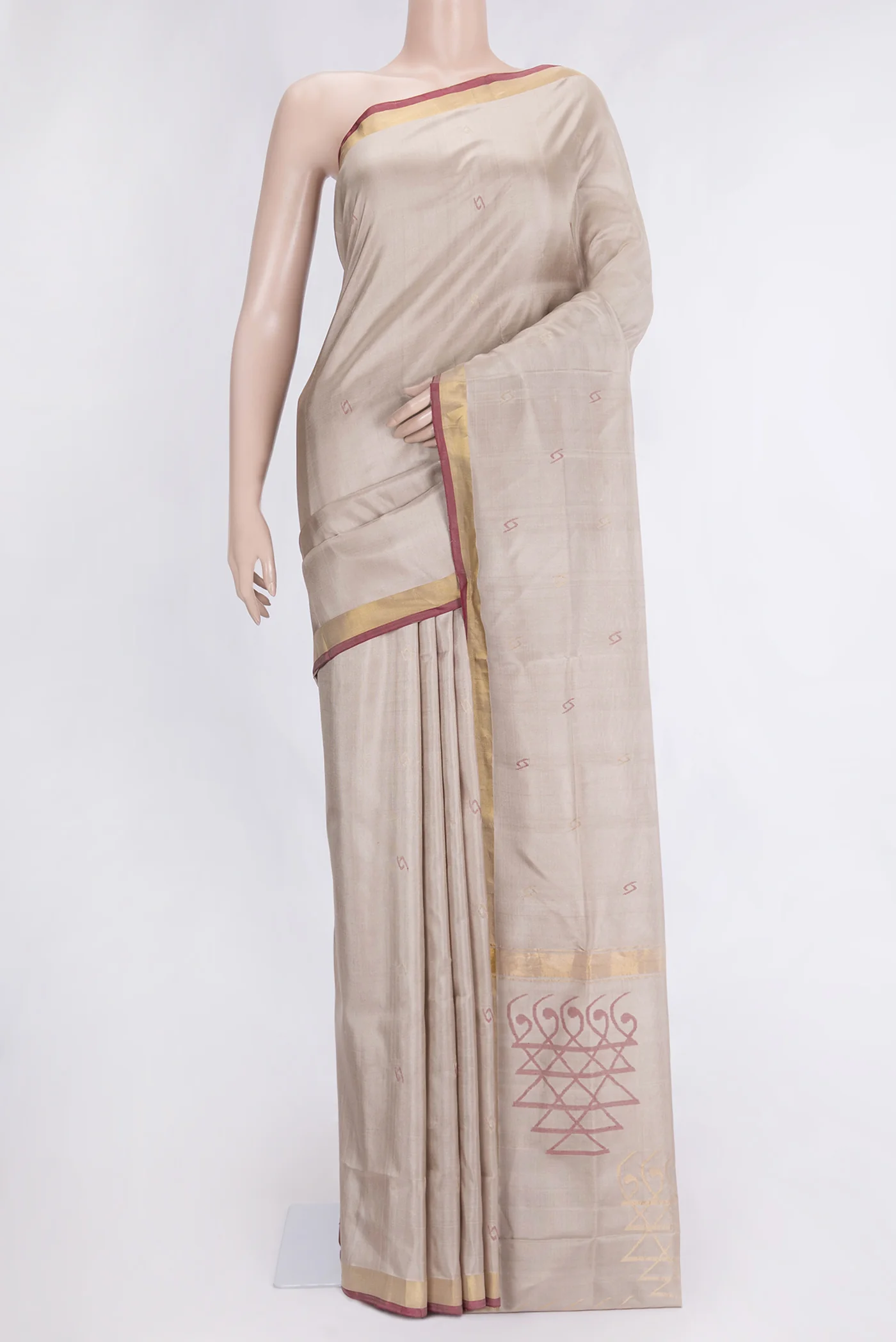 Beige Uppada Silk Saree