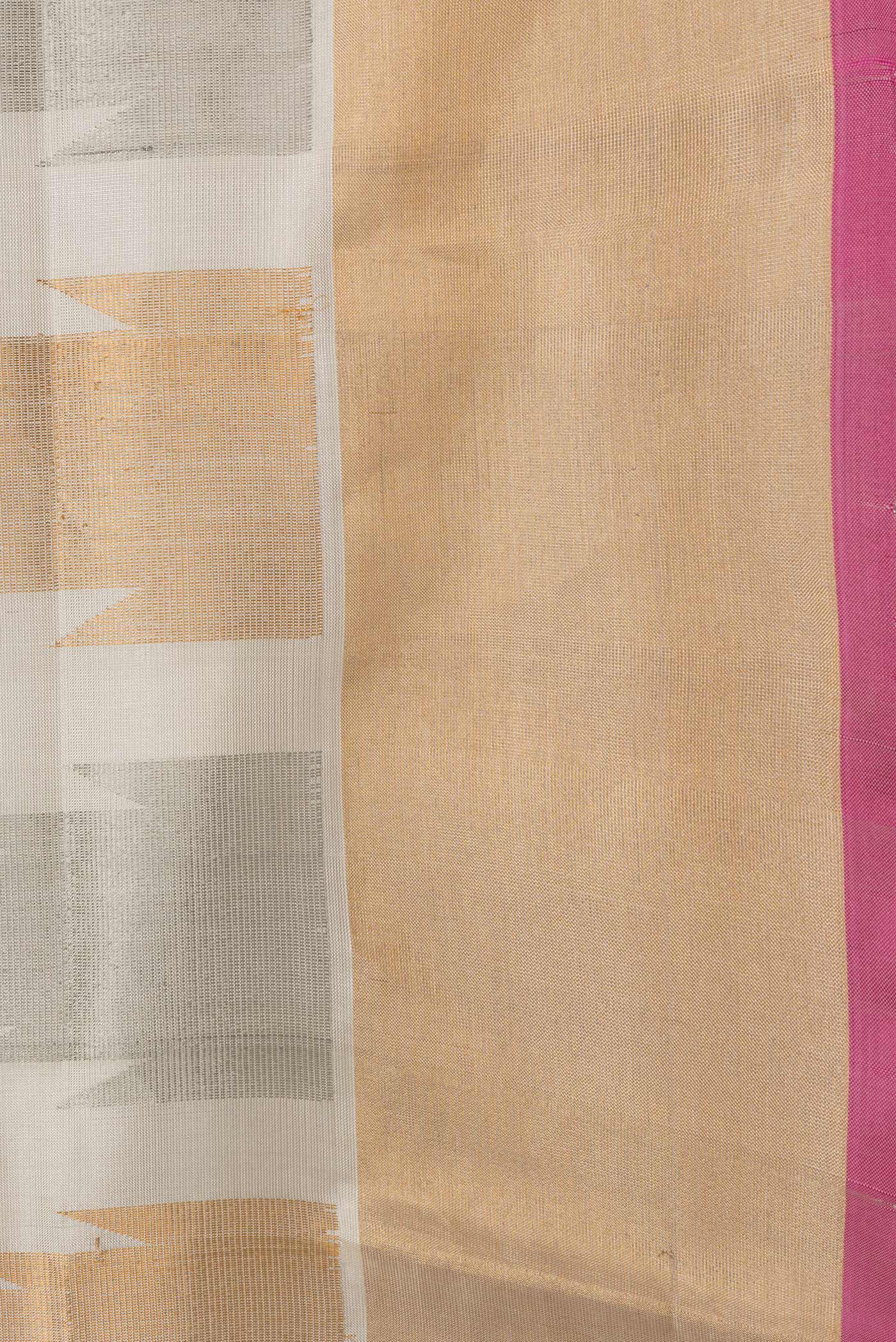Off White Uppada Silk Saree - Image 3