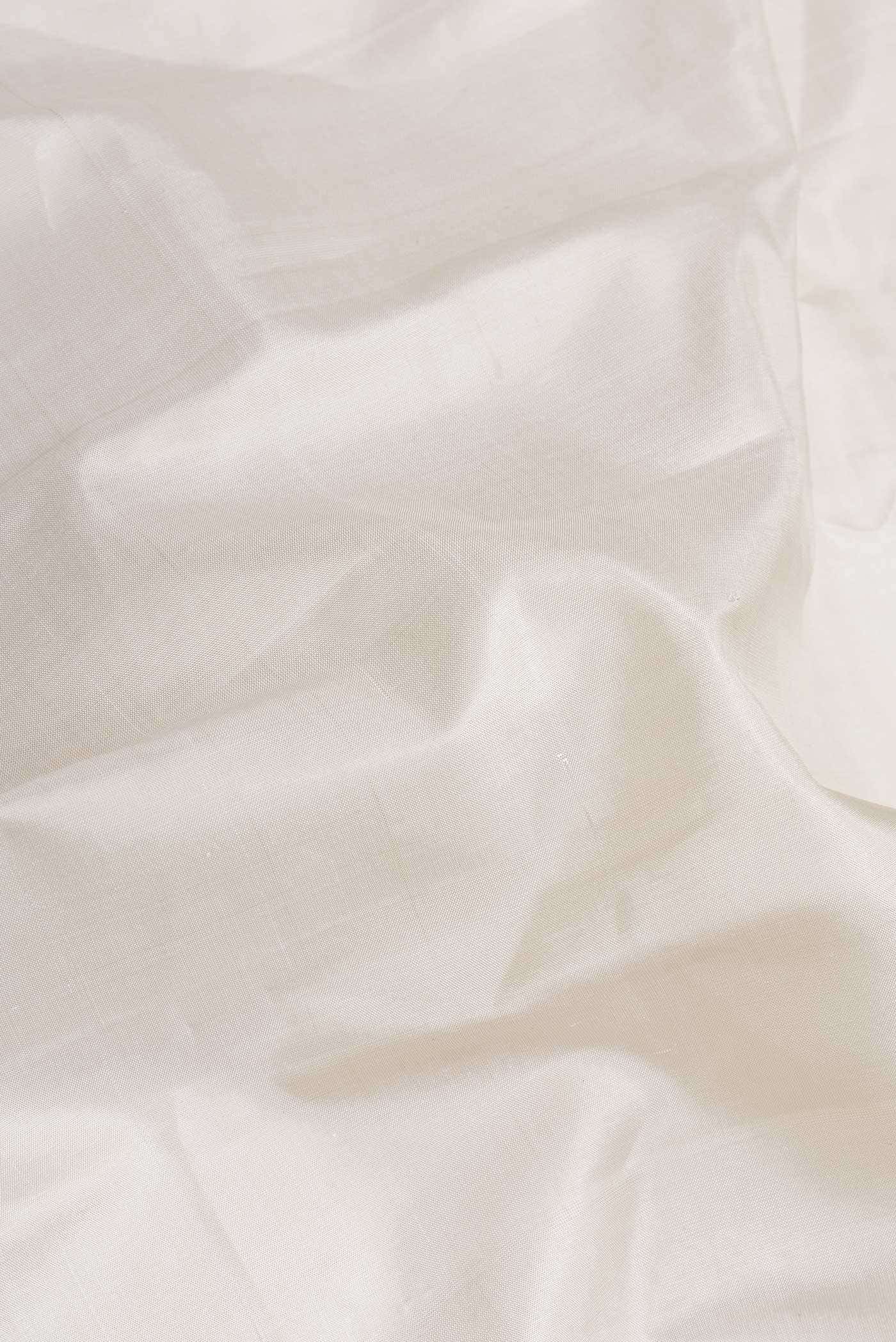 Off White Gadwal Silk Saree - Image 3