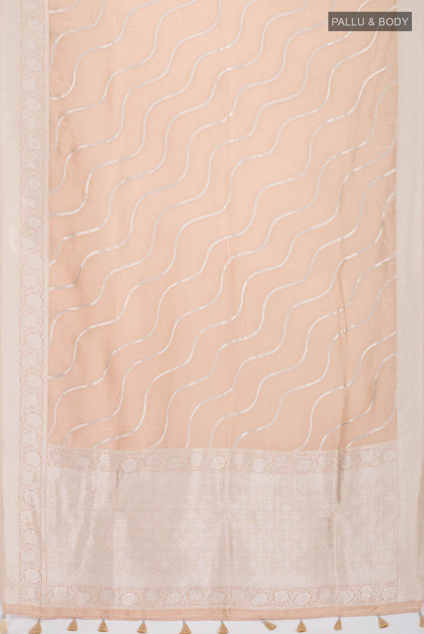 Beige Georgette Saree - Image 2