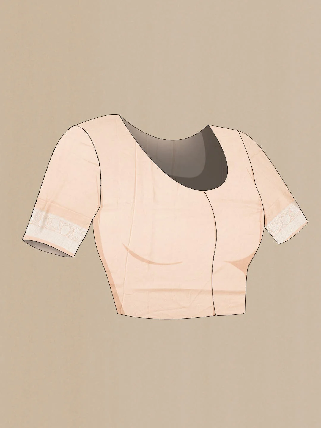 Beige Georgette Saree - Image 3