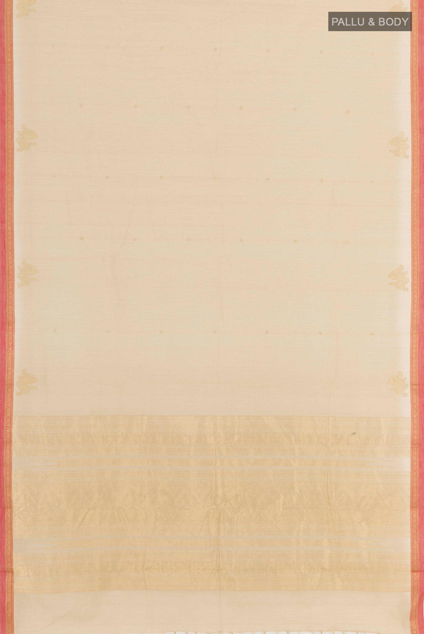 Beige Kanchi Cotton Saree - Image 2