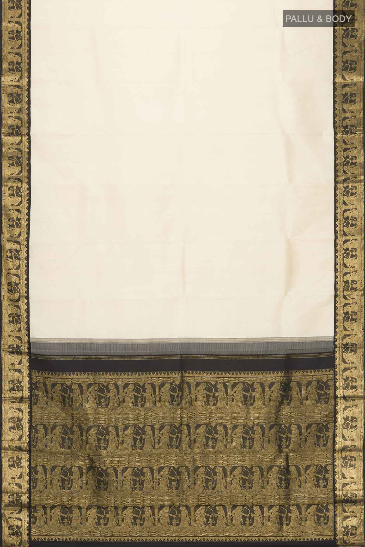 Beige Kanjivaram Silk Saree - Image 6