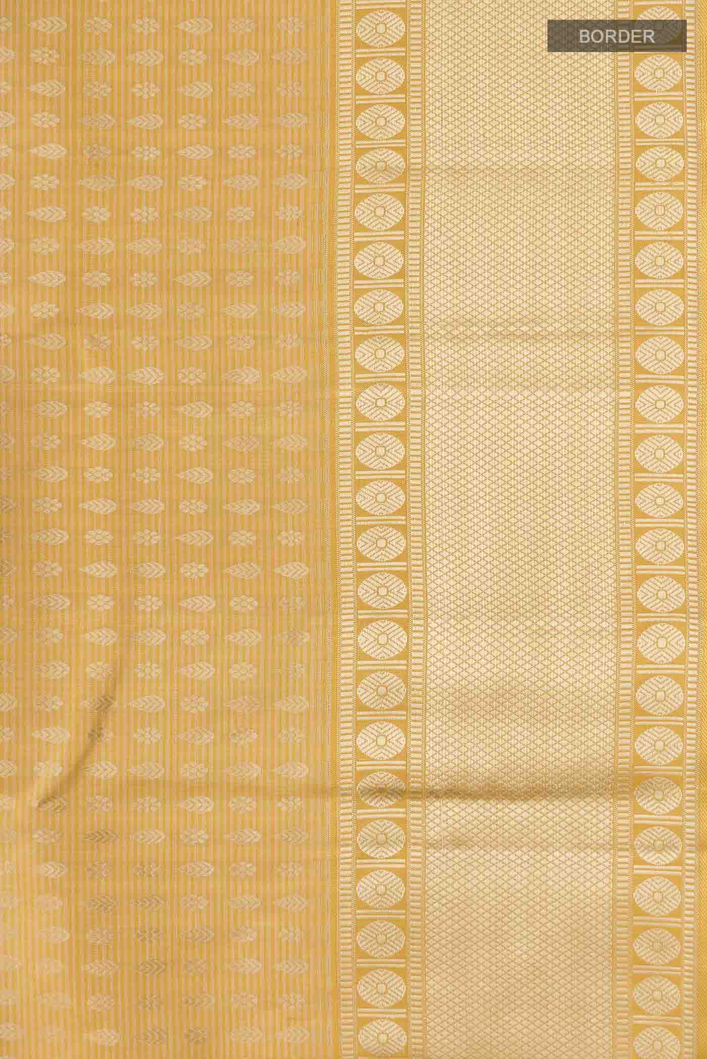 Yellow Kanchipuram Silk Saree - Image 3