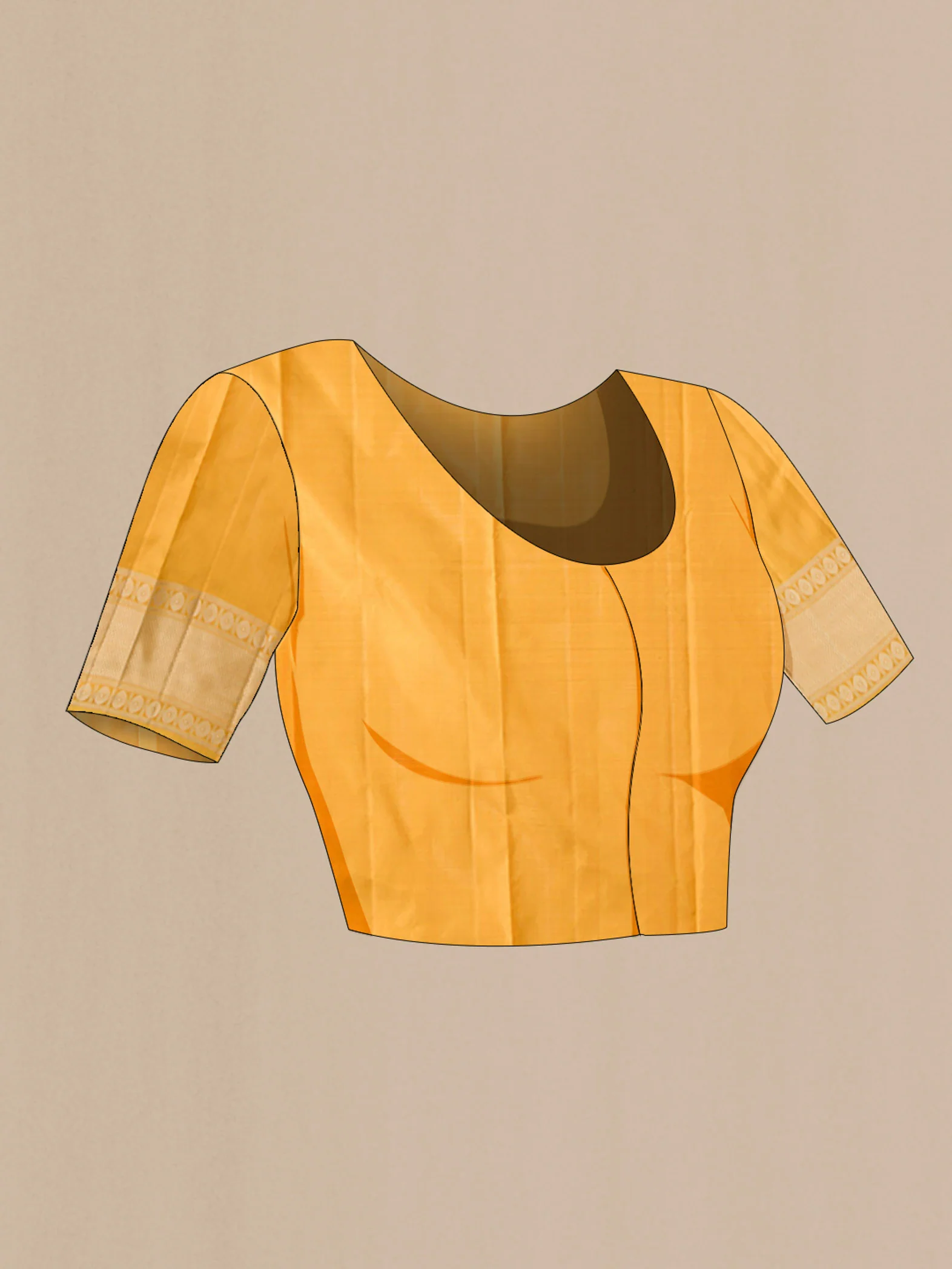 Yellow Kanchipuram Silk Saree - Image 5