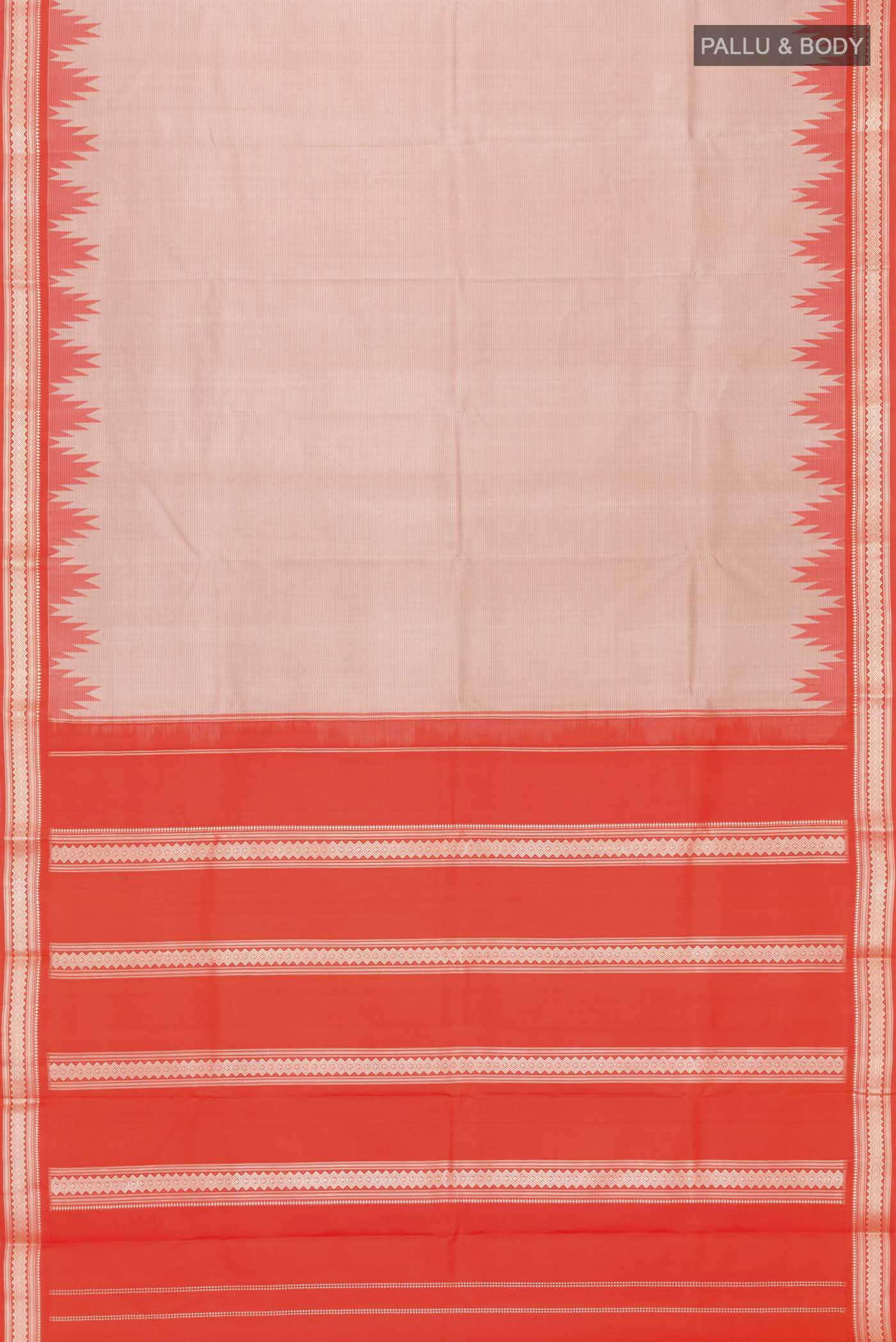 Beige Kanchipuram Silk Saree - Image 6