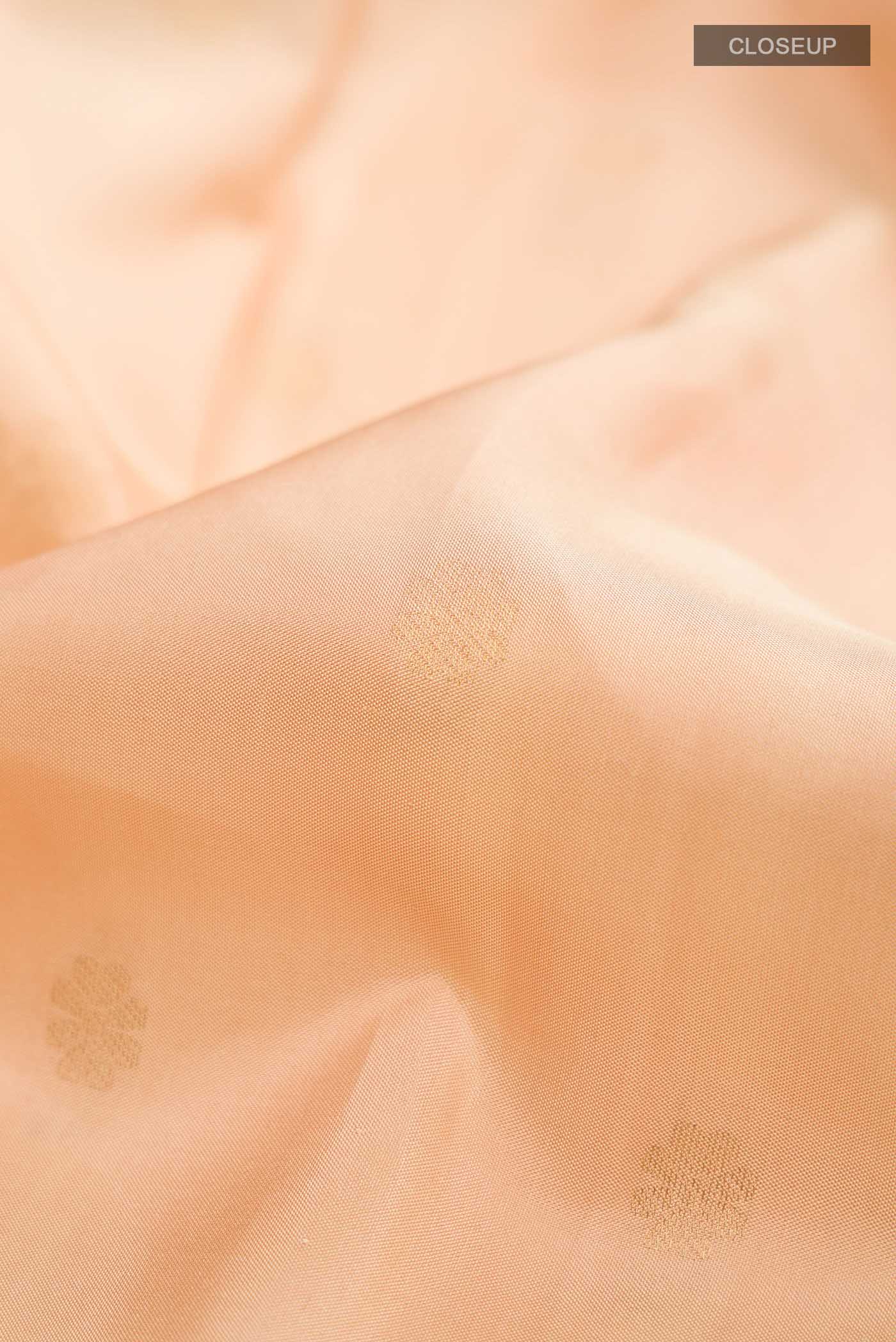 Peach Kanjivaram Silk Saree - Image 2
