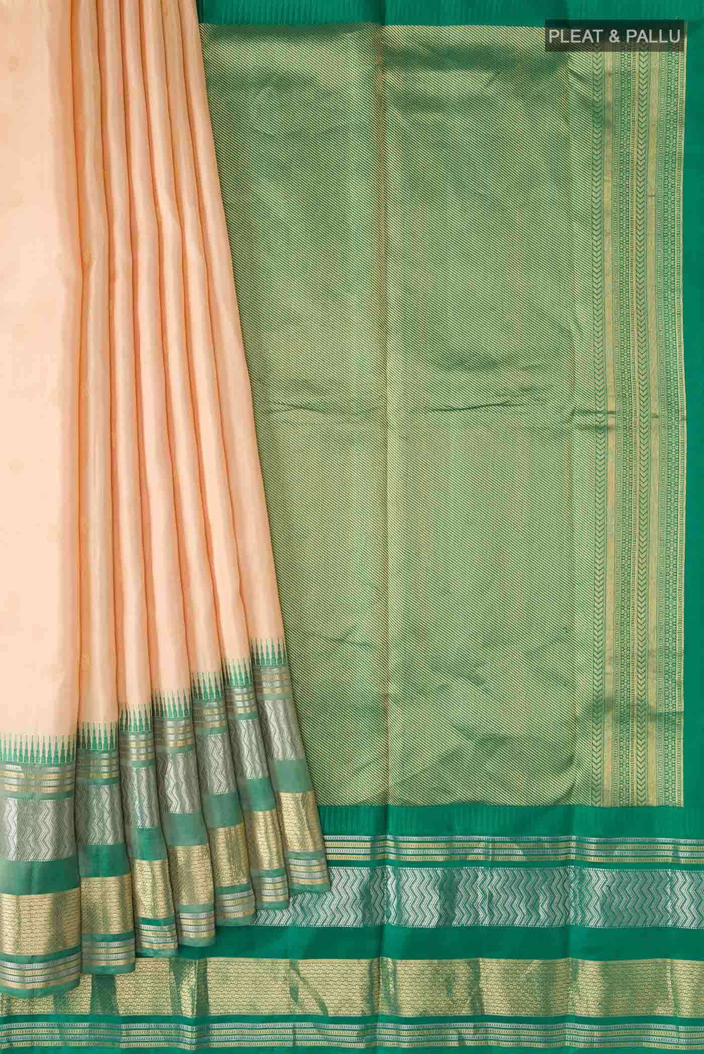 Peach Kanjivaram Silk Saree - Image 4