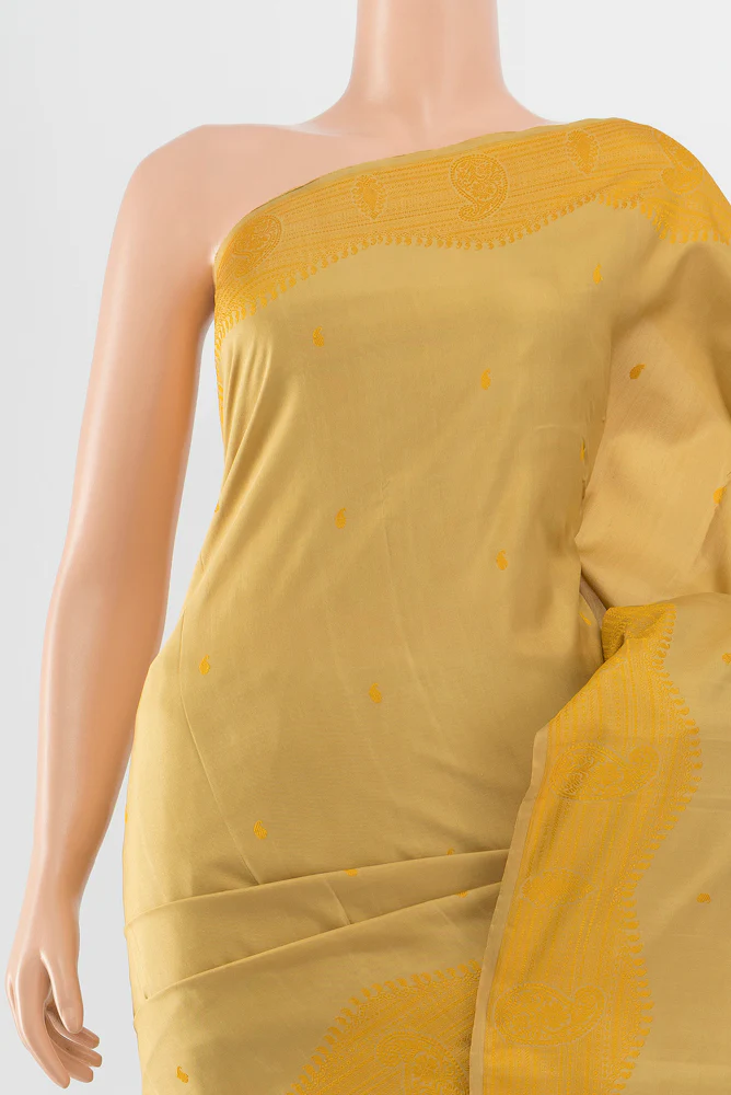 Beige Kanchipuram Silk Saree - Image 2