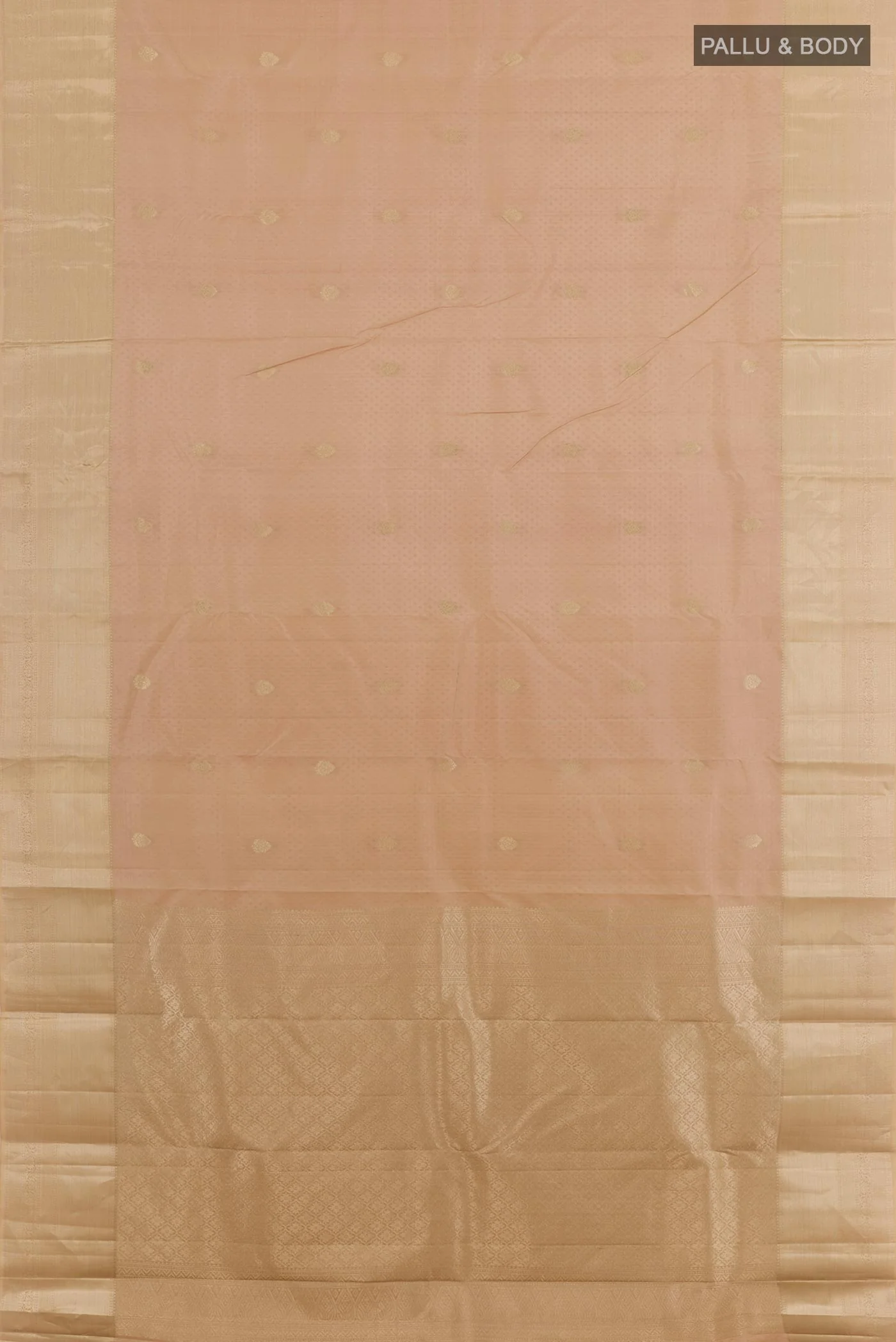 Beige Kanchipuram Silk Saree - Image 3