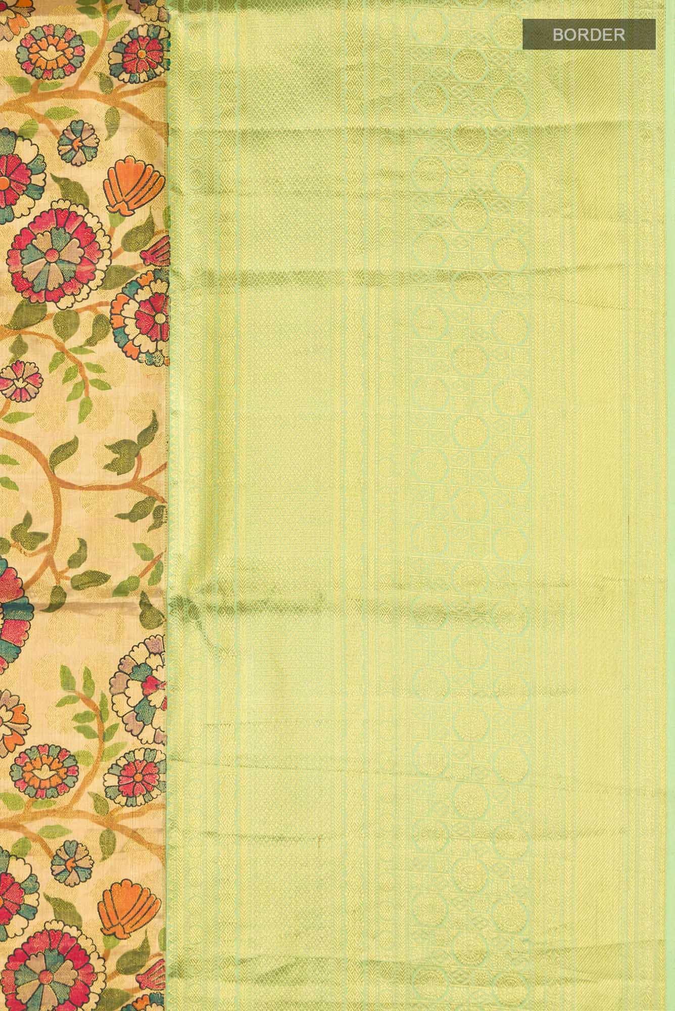 Beige Kanjivaram Silk Saree - Image 5