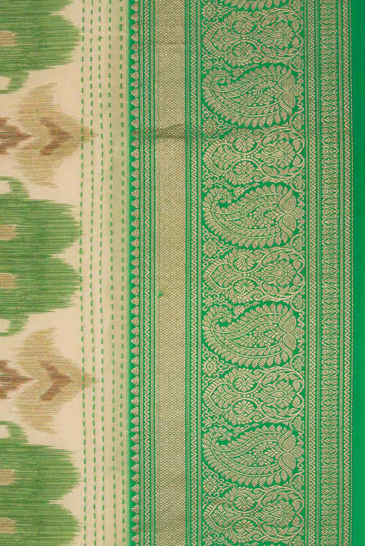 Beige Kanchipuram Silk Saree - Image 5