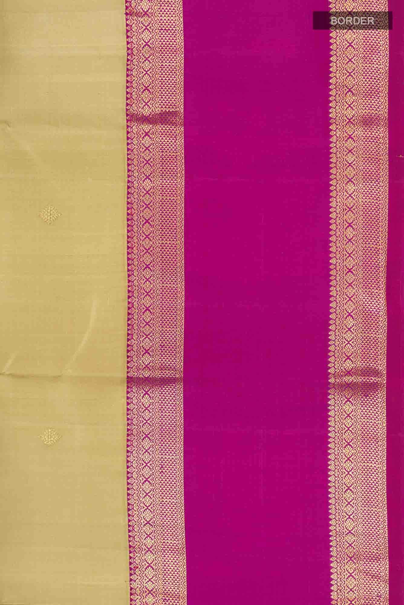 Beige Kanjivaram Silk Saree - Image 5
