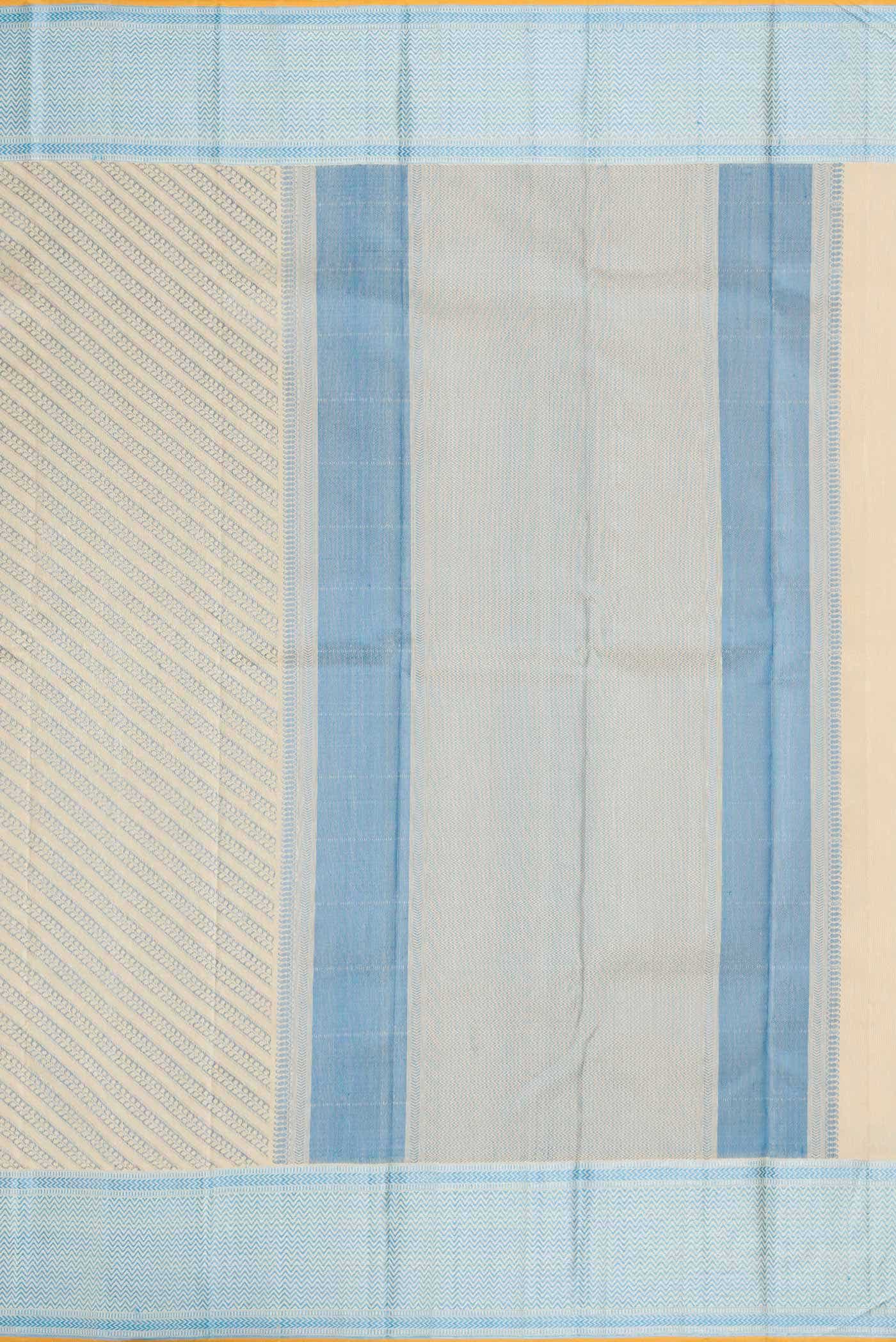 Beige Kanchipuram Silk Saree - Image 5