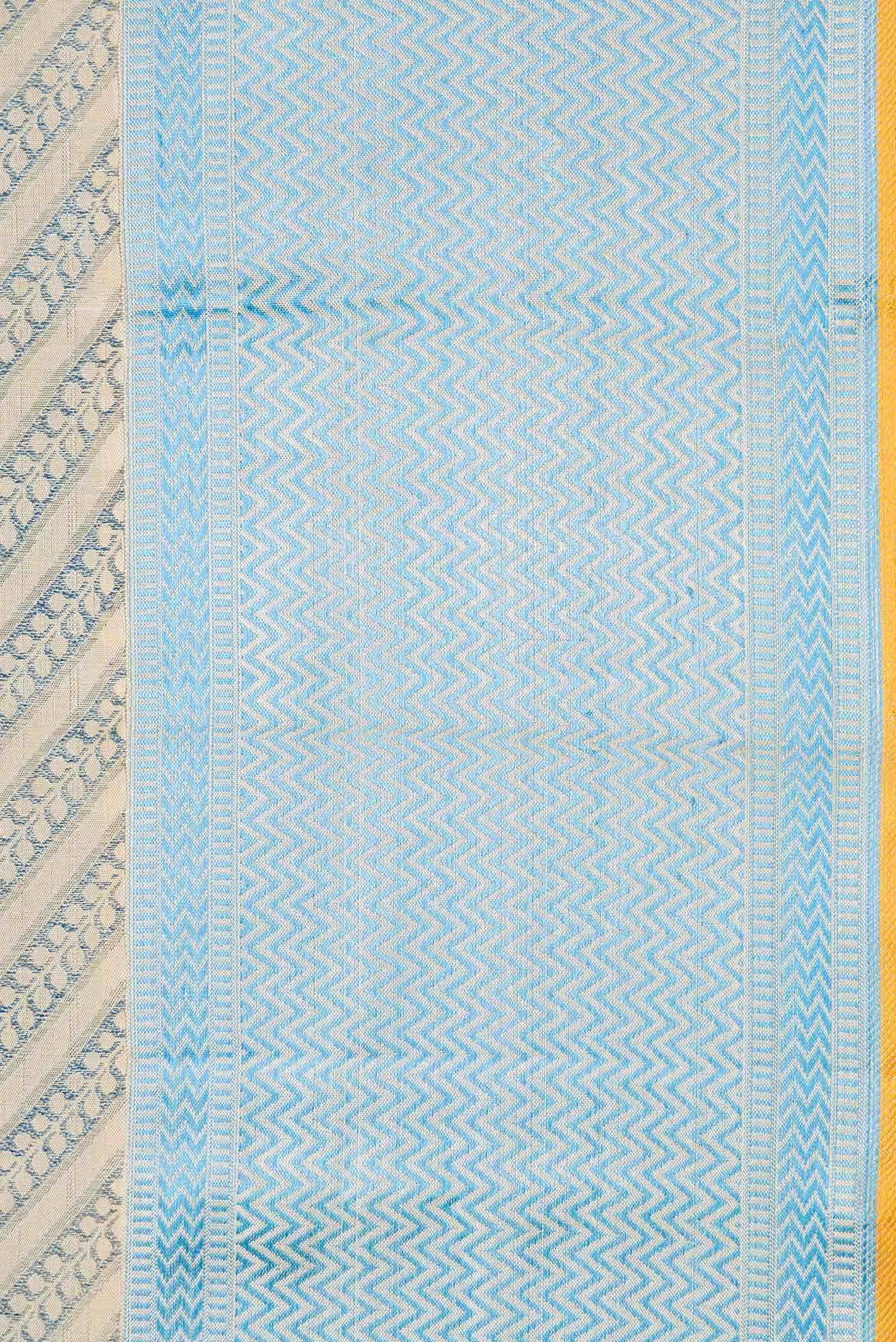 Beige Kanchipuram Silk Saree - Image 6