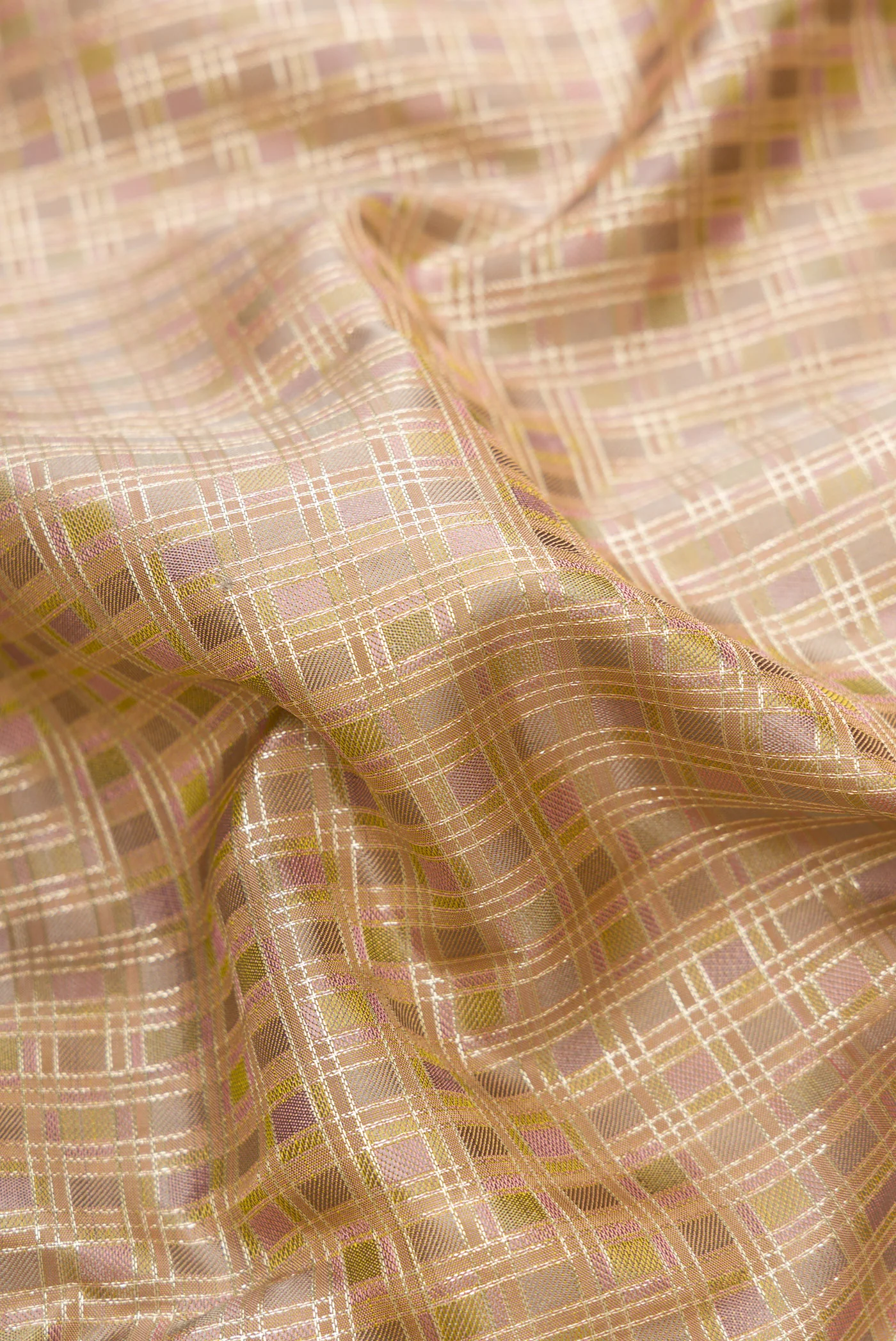 Beige Kanjivaram Silk Saree - Image 2