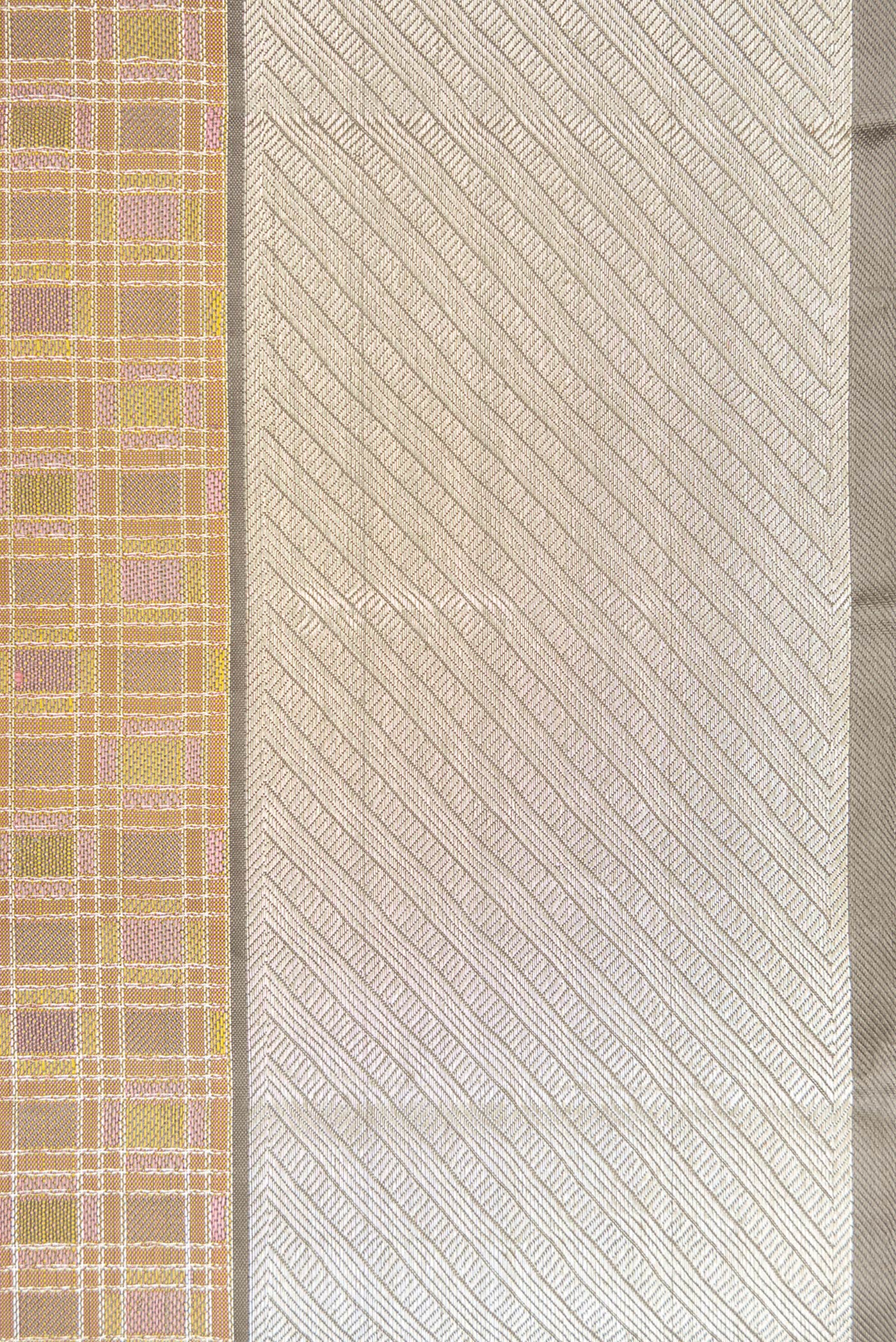 Beige Kanjivaram Silk Saree - Image 3