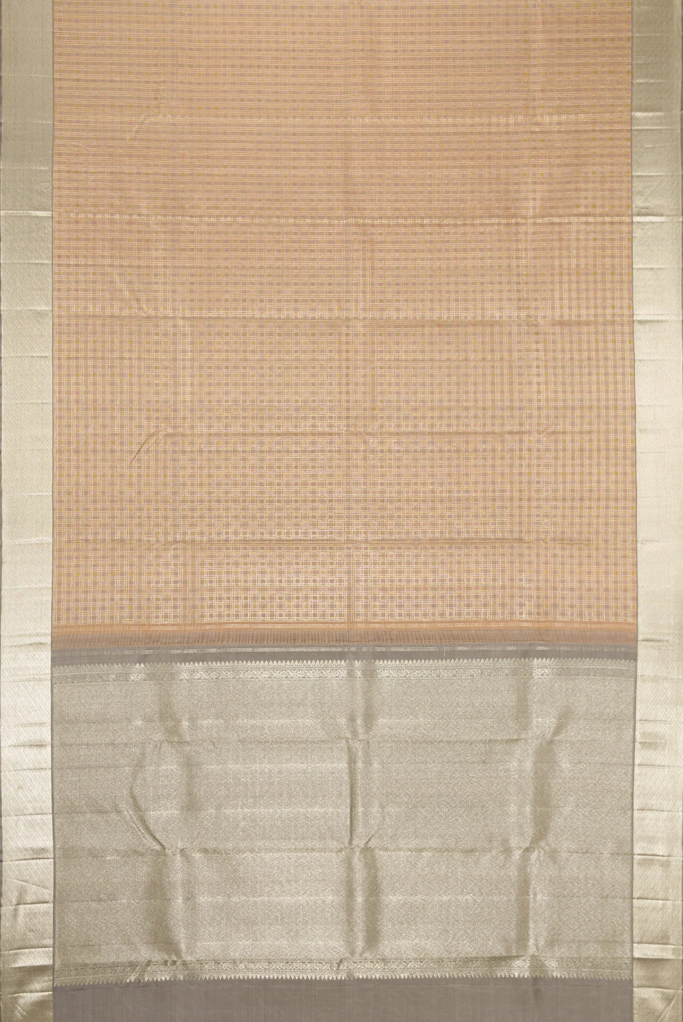 Beige Kanjivaram Silk Saree - Image 6