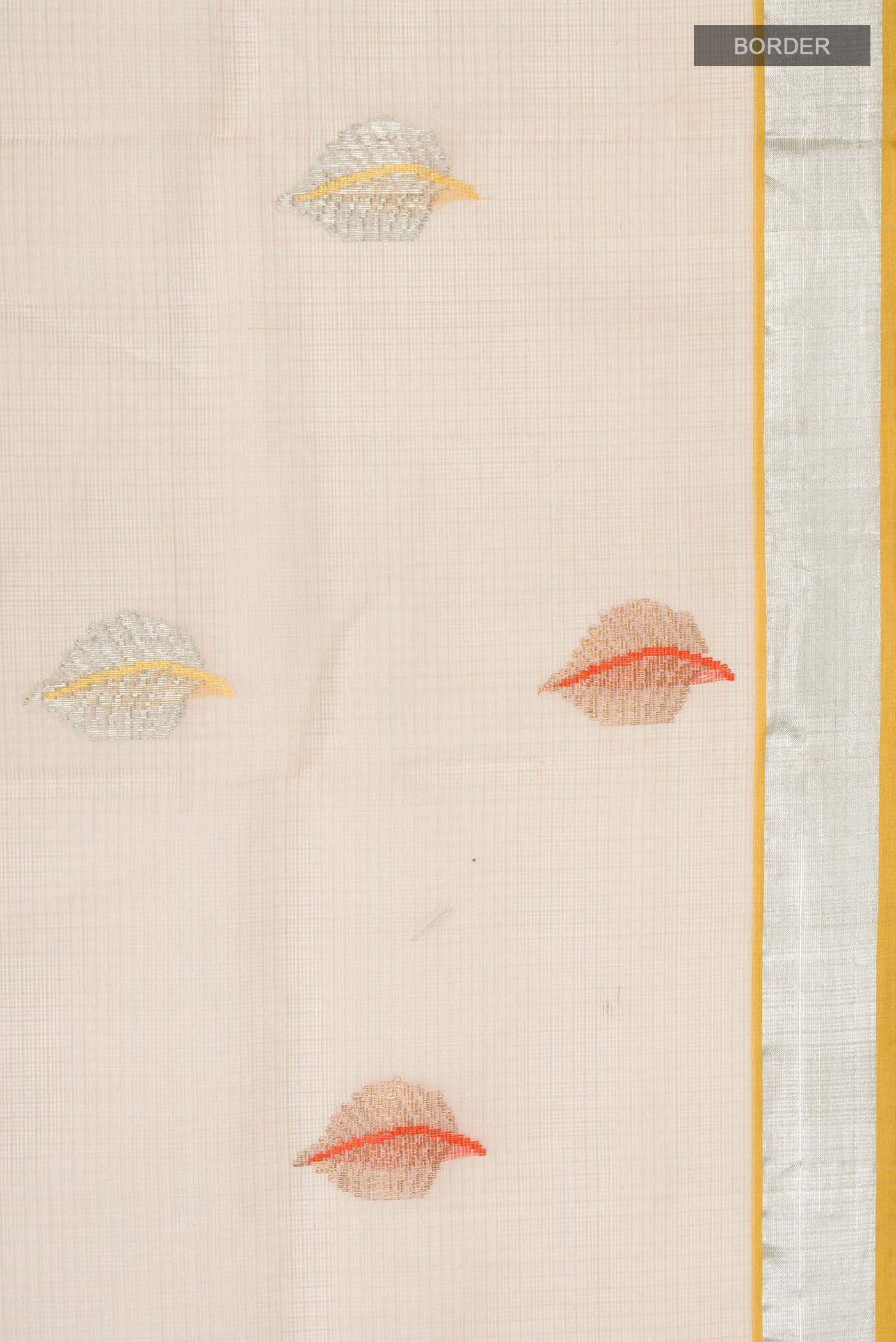 Beige Kota Silk Saree - Image 3
