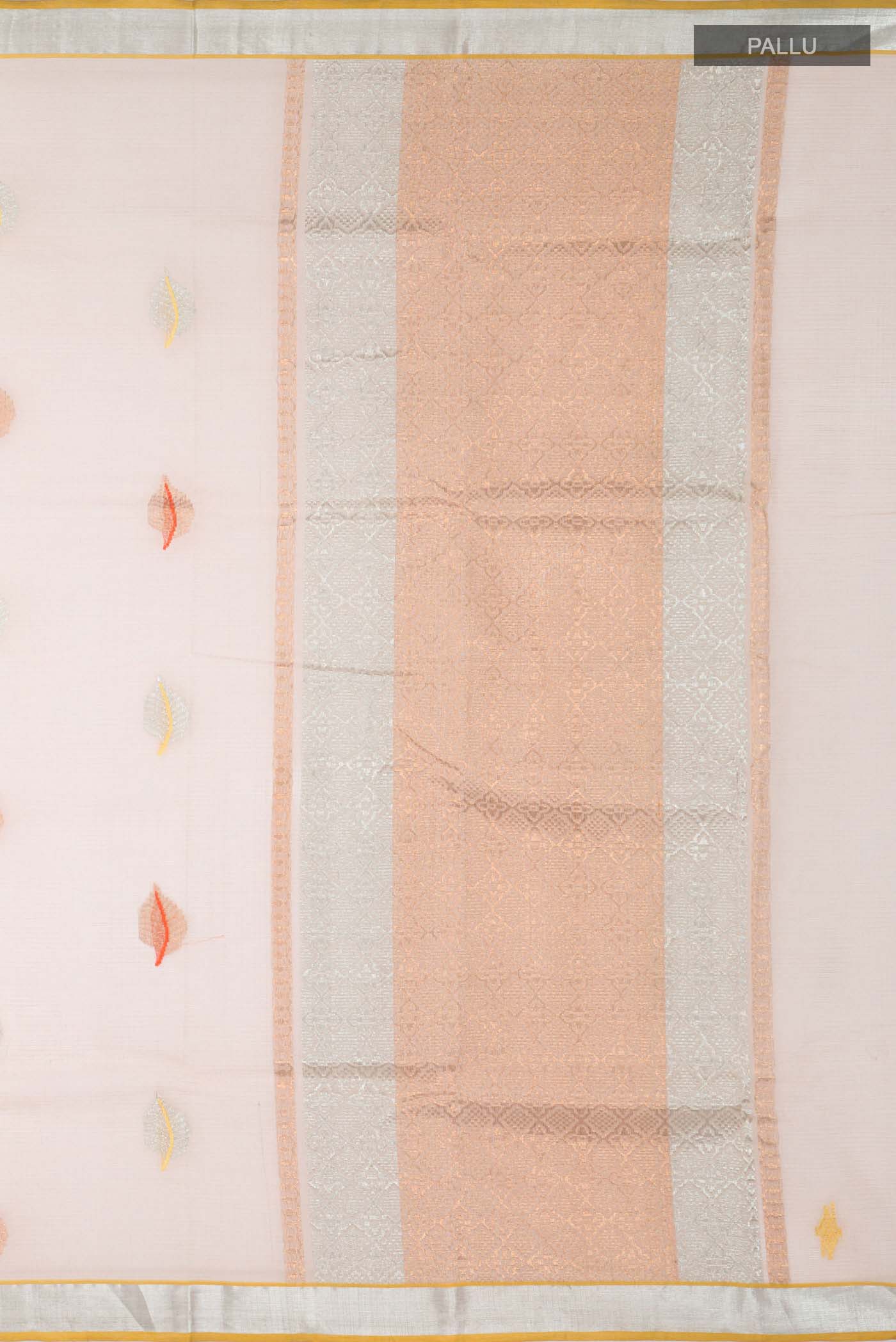 Beige Kota Silk Saree - Image 7