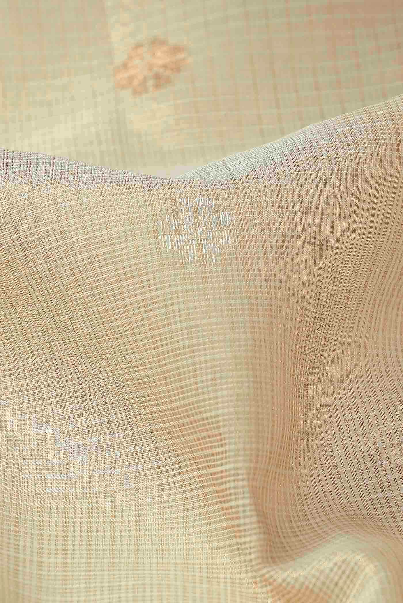 Beige Kota Silk Saree - Image 3