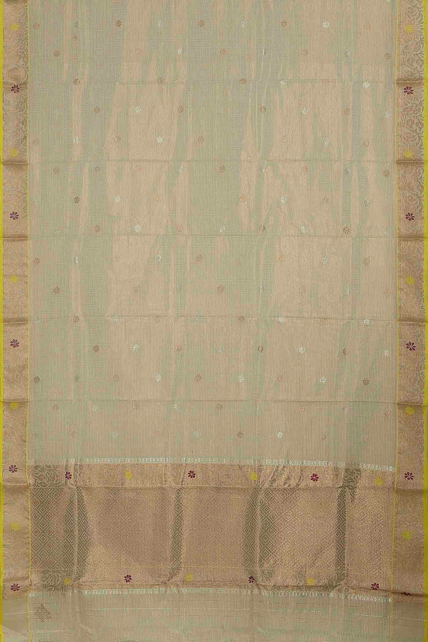 Beige Kota Silk Saree - Image 4