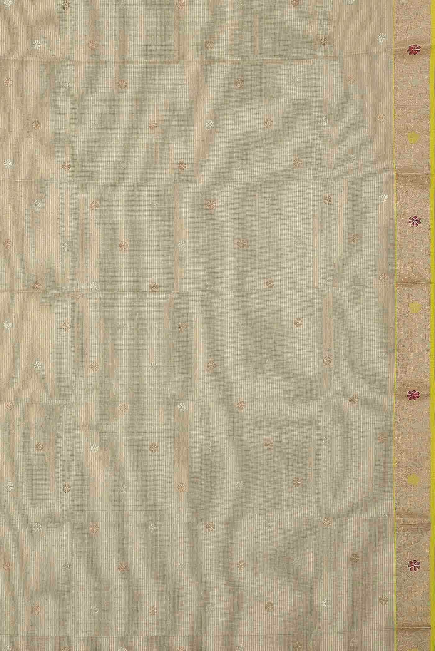 Beige Kota Silk Saree - Image 6