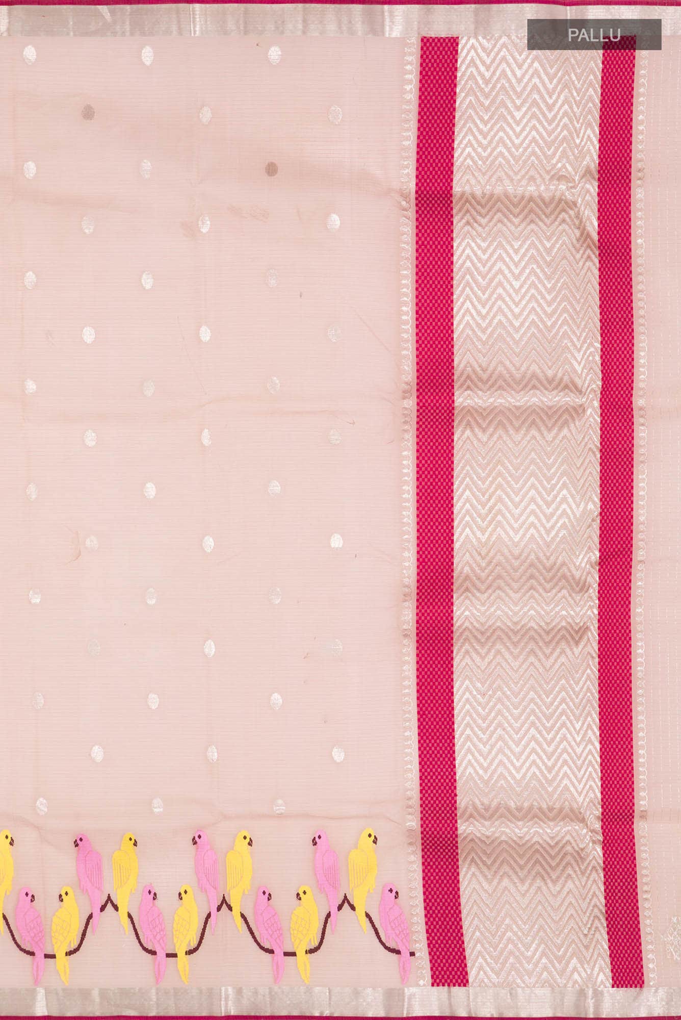 Beige Kota Silk Saree - Image 5