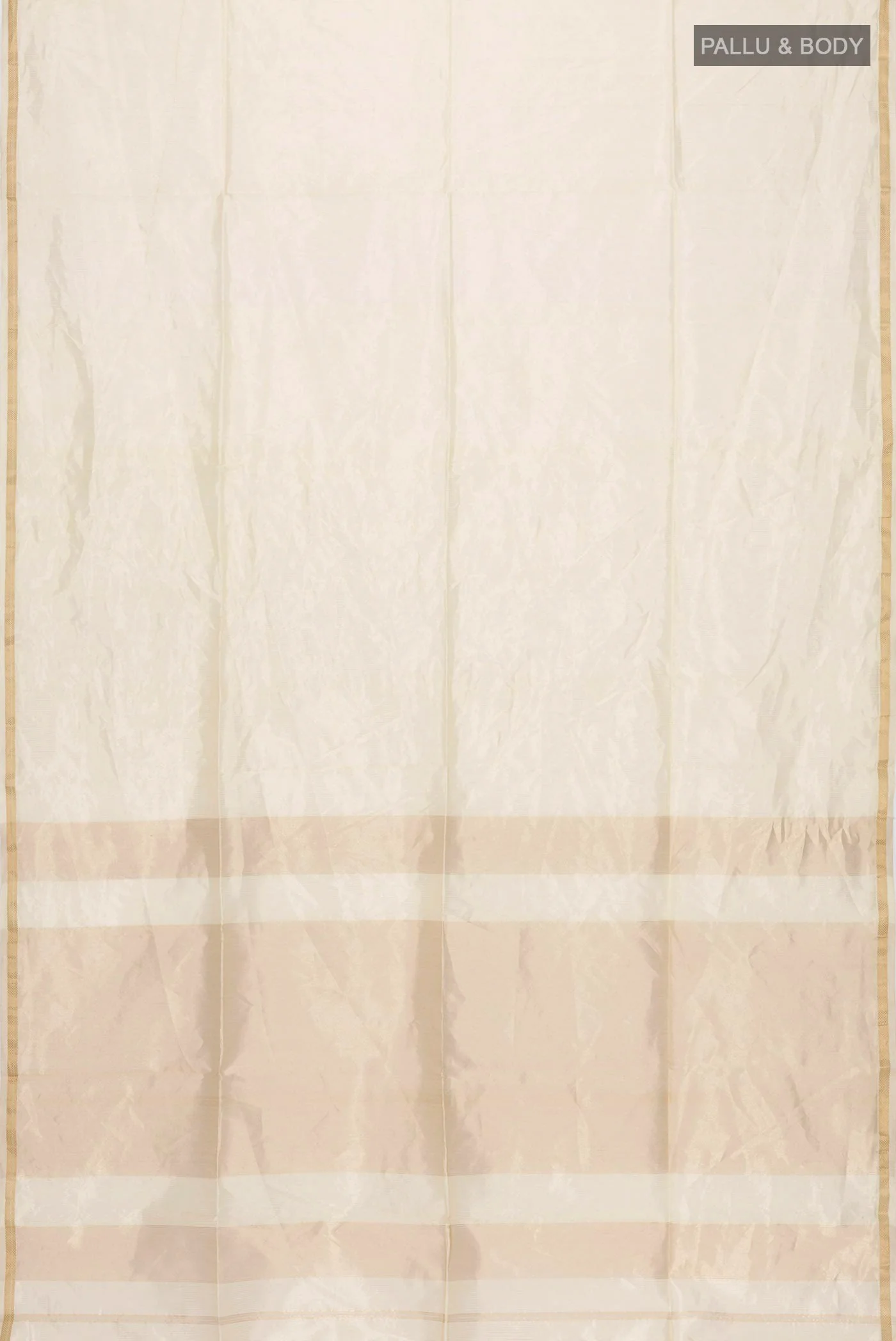Beige Maheshwari Silk Saree - Image 3