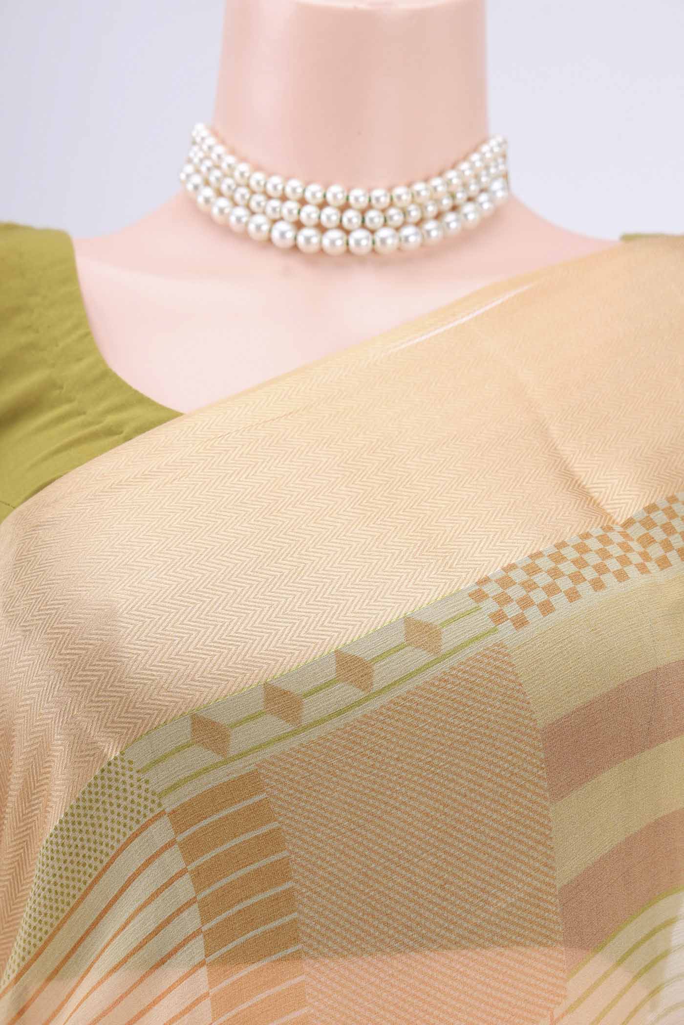 Sandal Mysore Chiffon Saree - Image 2