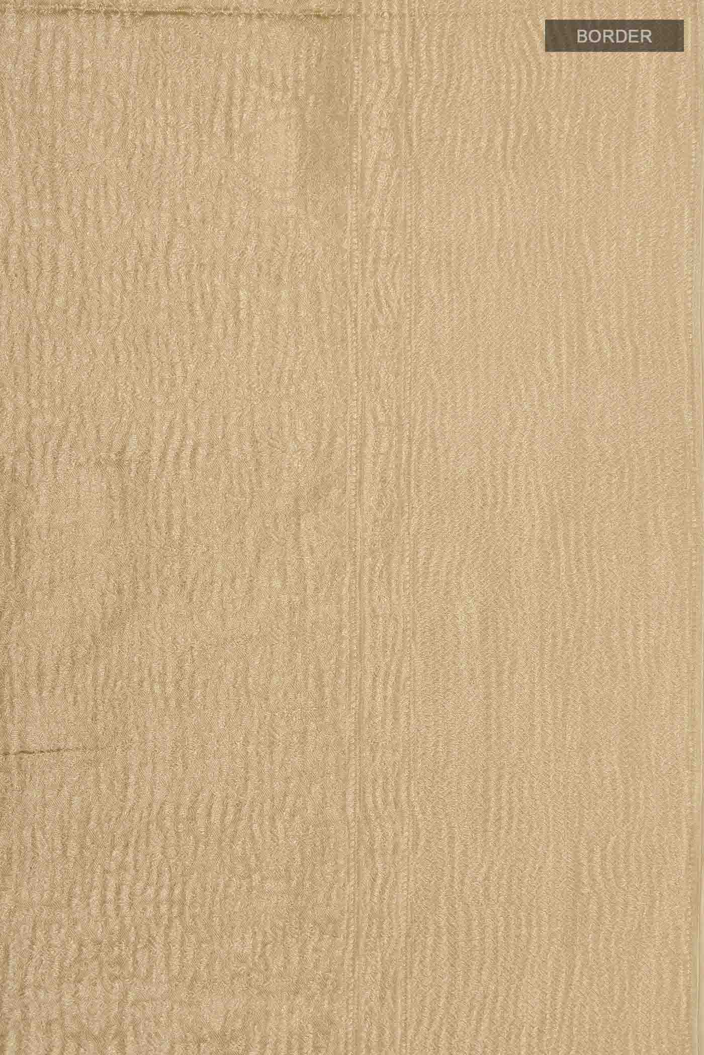 Beige Mysore Crepe Saree - Image 3
