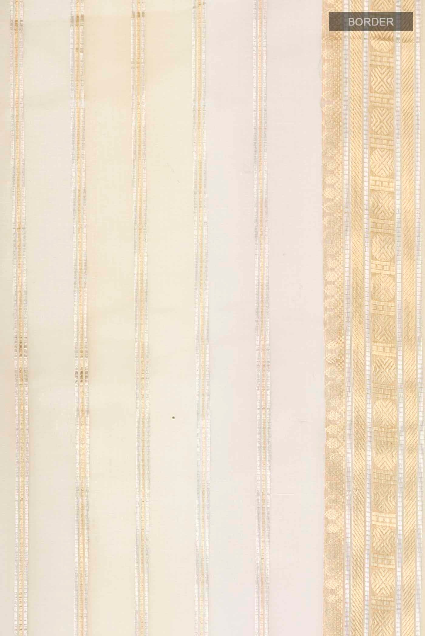 Beige Organza Silk Saree - Image 3