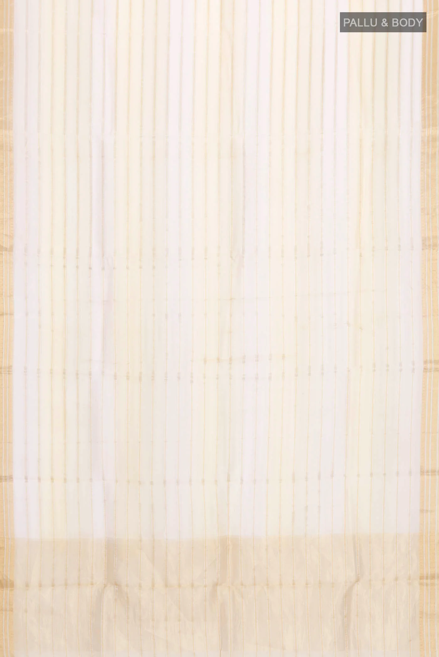 Beige Organza Silk Saree - Image 5